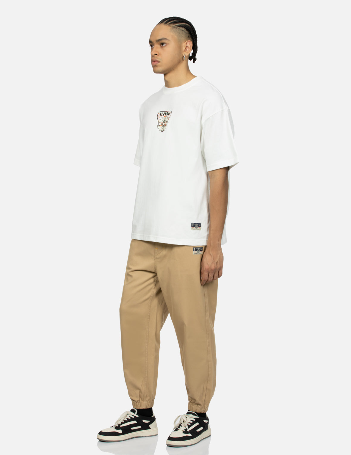 Multi Hanafuda Daruma and Daicock Print Loose Fit T-Shirt - Comfortable Casual Wear for Anime Fans & Japanese Culture Enthusiasts