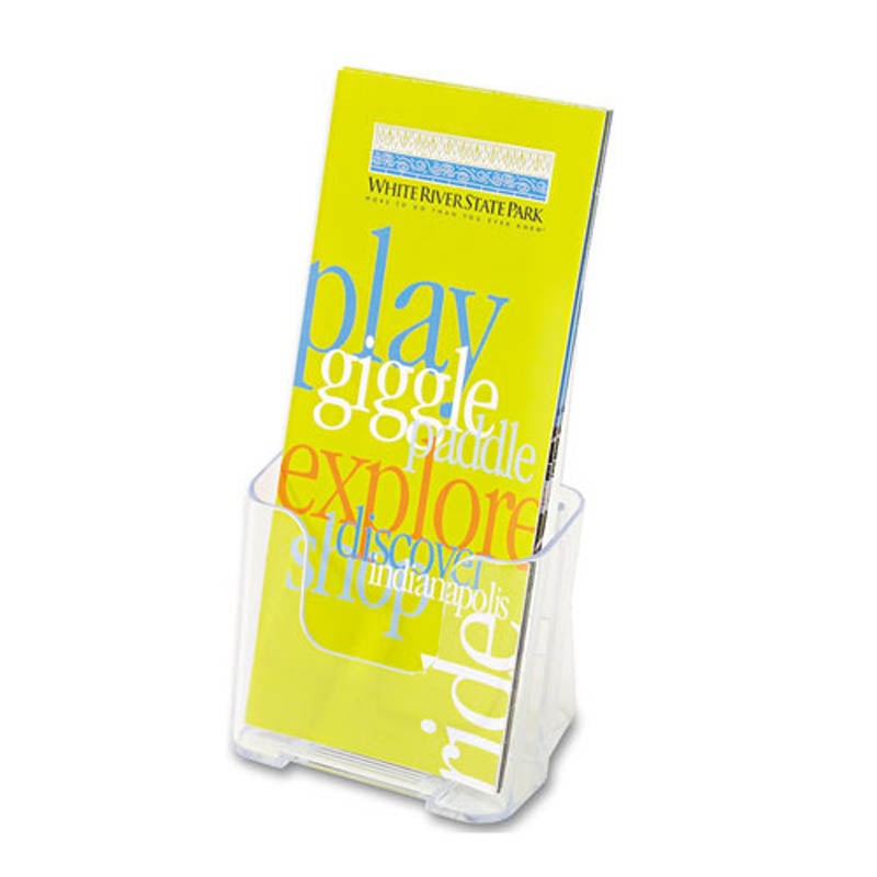 1-Pocket Brochure Holder - Countertop or Wall Mount Display for Menus, Flyers & Business Cards - Perfect for Restaurants, Hotels & Retail Stores