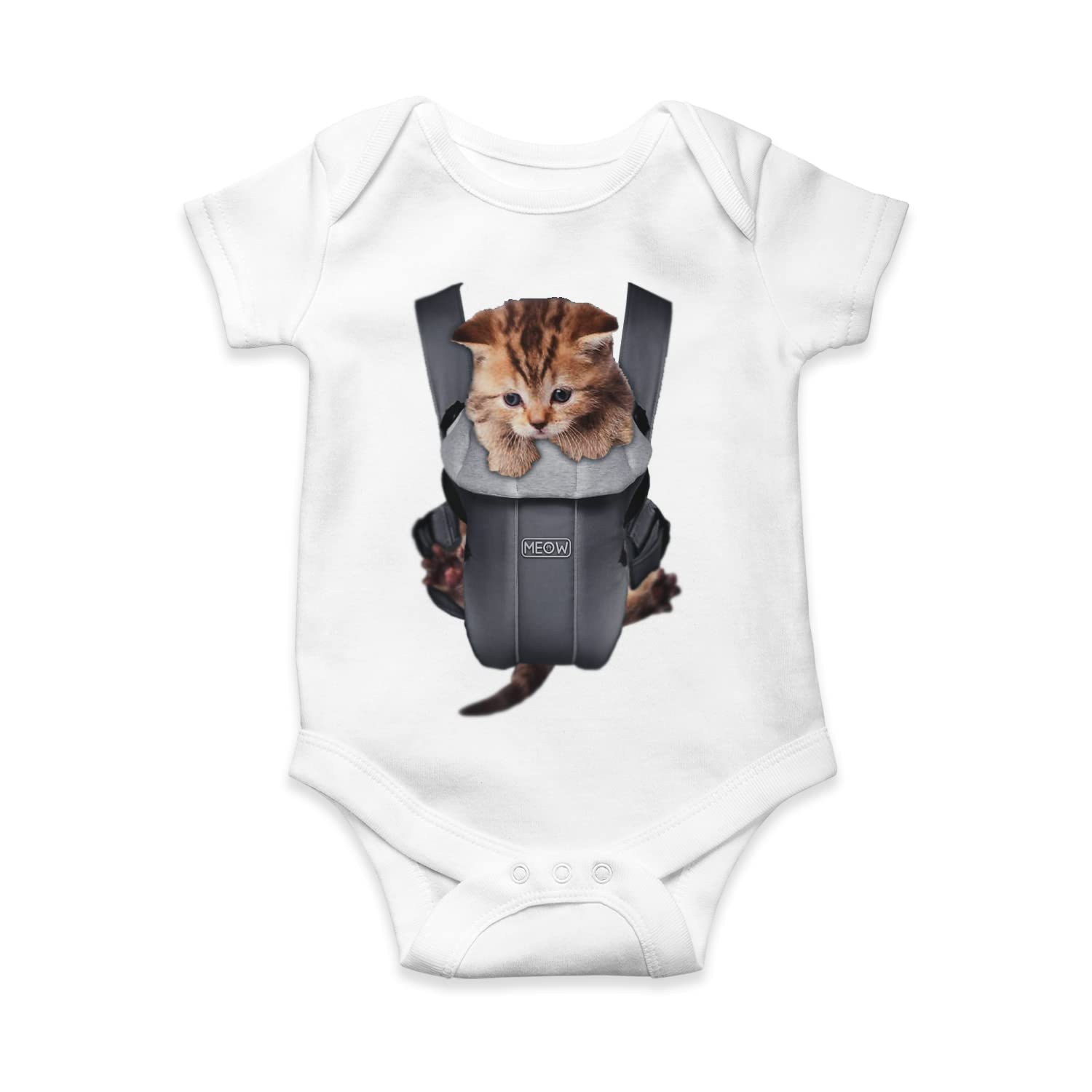 Adorable Crazy Cat Baby Onesie Bodysuit - Cute Toddler Outfit for Boys & Girls | Perfect Birthday & Christmas Gift for Kids | Great for Playdates, Photo Shoots & Family Gatherings
