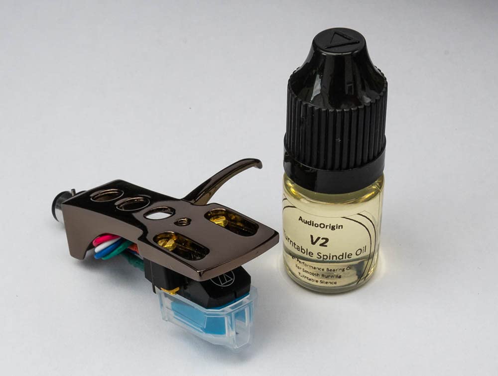 Premium Titanium Plated Headshell & VM95 Cartridge with Stylus & Oil - Compatible with Audio Technica T.92, AT-LP120 USB, AT-LP1240 USB, AT-PL120 Turntables - Perfect for Vinyl Record Playback & DJ Mixing