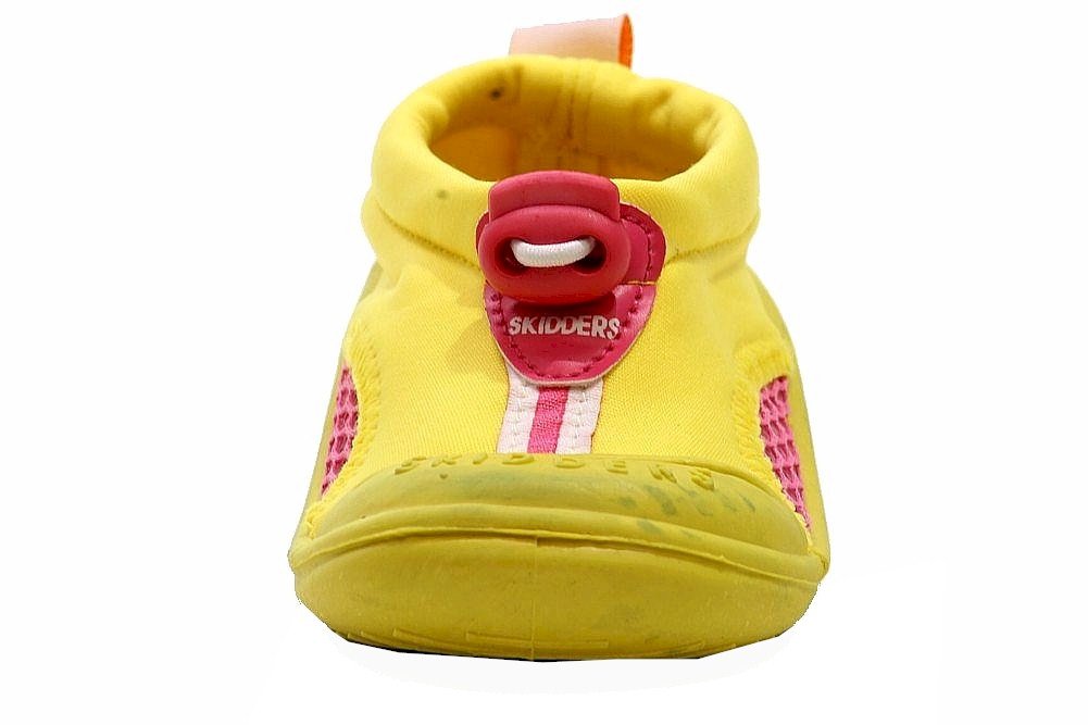 Skidders Girls' XY8808 Non-Slip Water Shoes for Beach, Pool & Outdoor Activities - Yellow & Pink Sun Grip Design