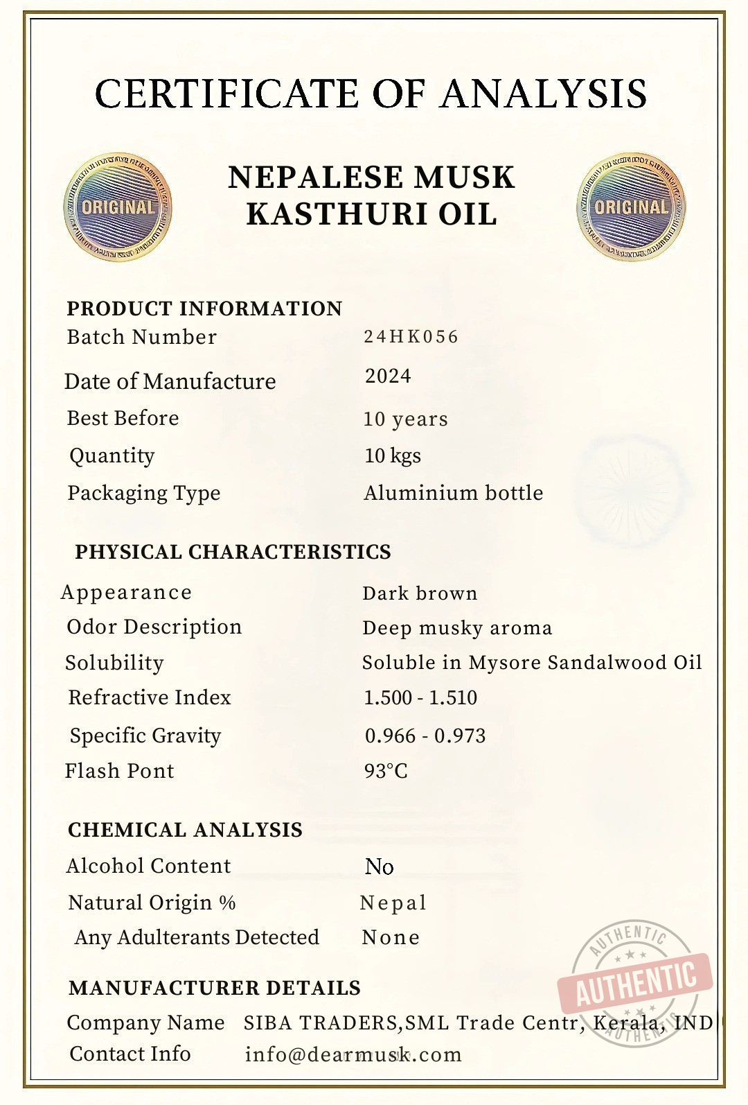 Authentic Wild Nepalese Kasturi Real Black Deer Musk Nafa Pheromones Attar Oil 3ML - Natural Perfume, Aromatherapy & Spiritual Use for Meditation, Romance & Confidence Boost