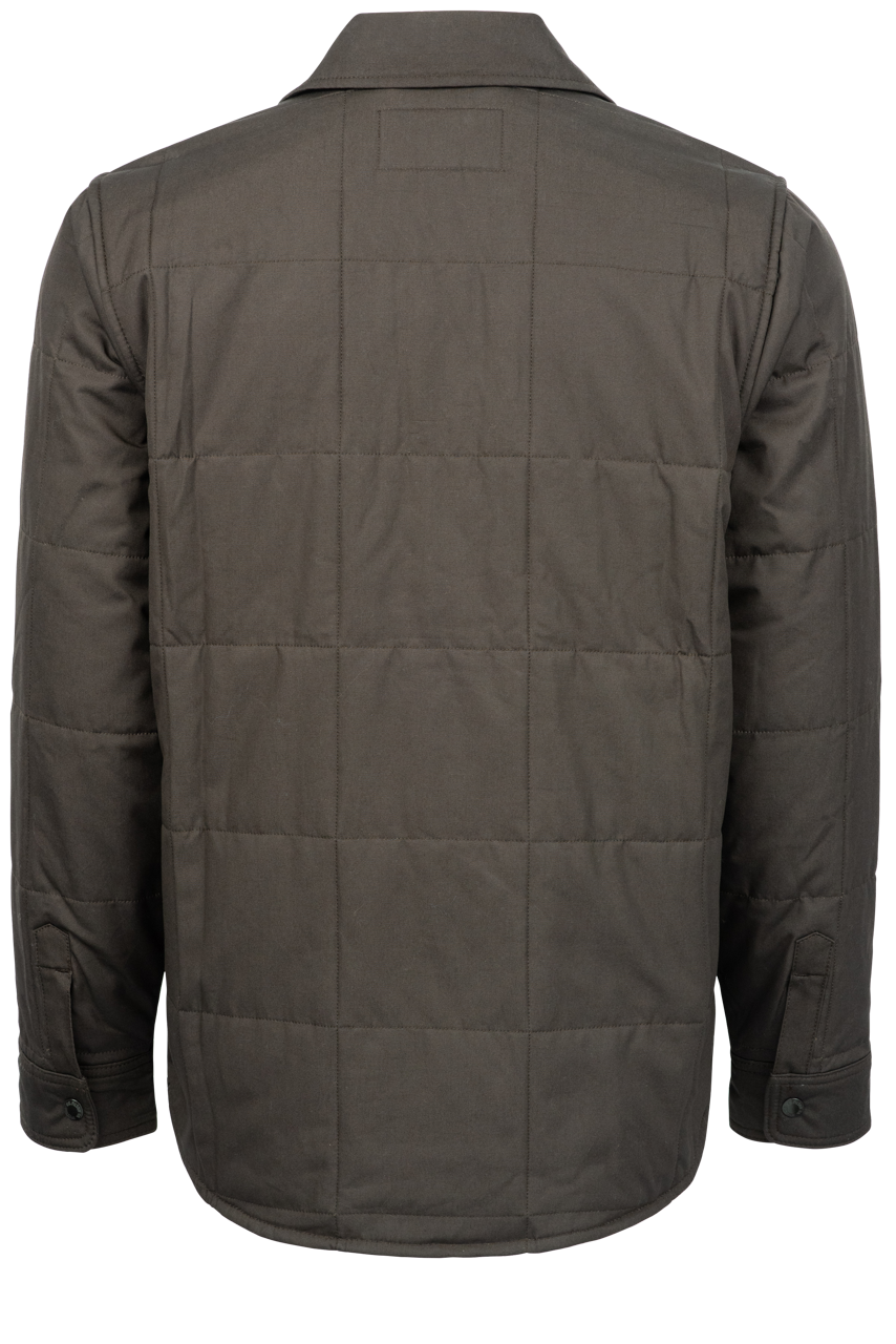Filson Cover Cloth Quilted Shirt Jacket for Men - Warm Cinder Flannel Lined Outdoor Workwear (Hunting, Camping, Hiking)