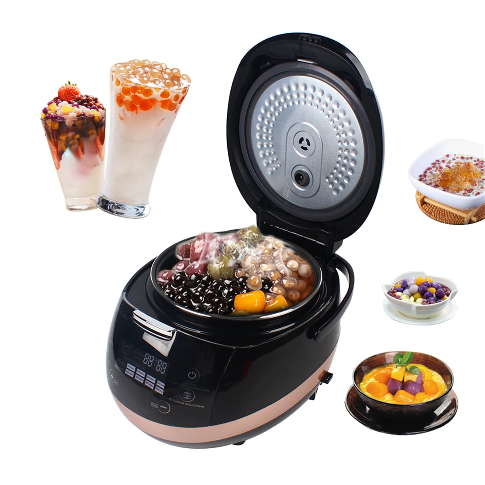 Commercial Fully Automatic Pearl Tapioca Cooker 5L - Touchscreen Electric Boba Maker for Bubble Tea, Milk Tea & Desserts (110V) | Perfect for Tea Shops, Cafes & Home Use