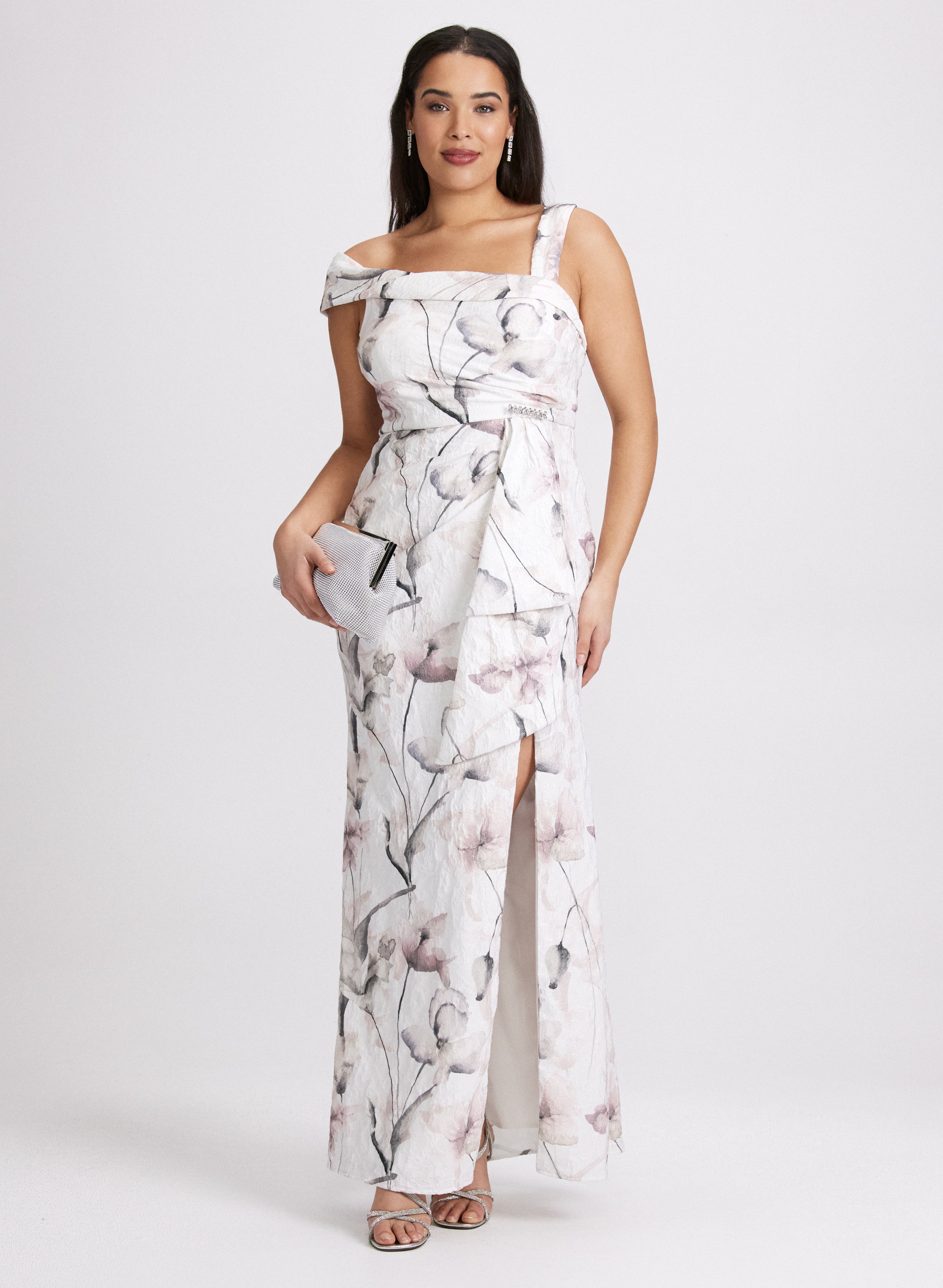 Elegant Floral Asymmetric Ruffle Dress for Women - Summer Party, Wedding Guest & Special Occasion Outfit
