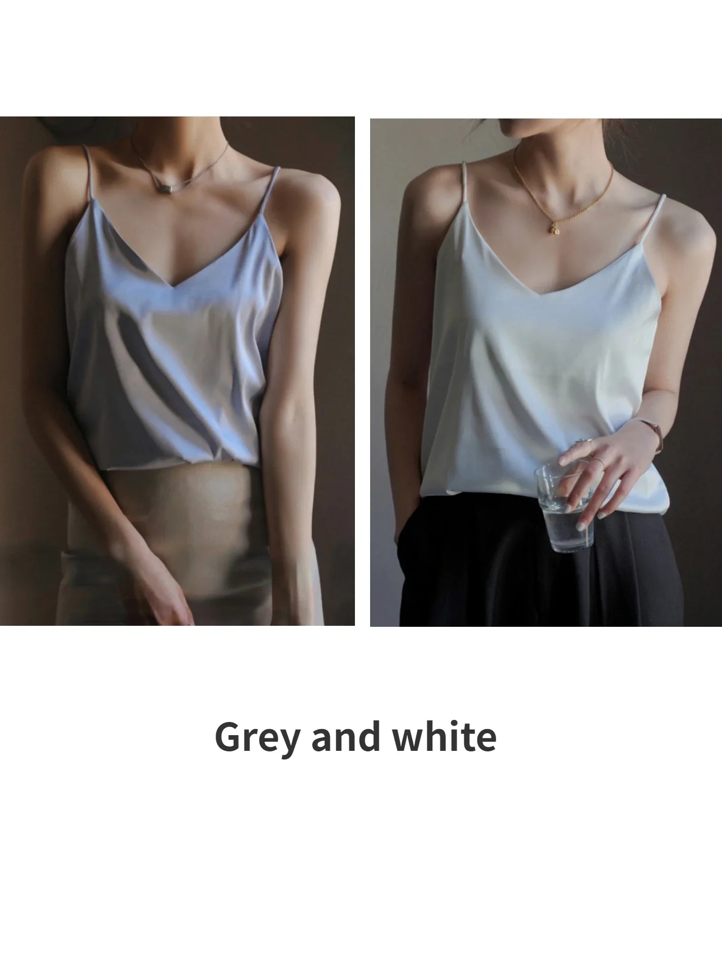 Grey and white
