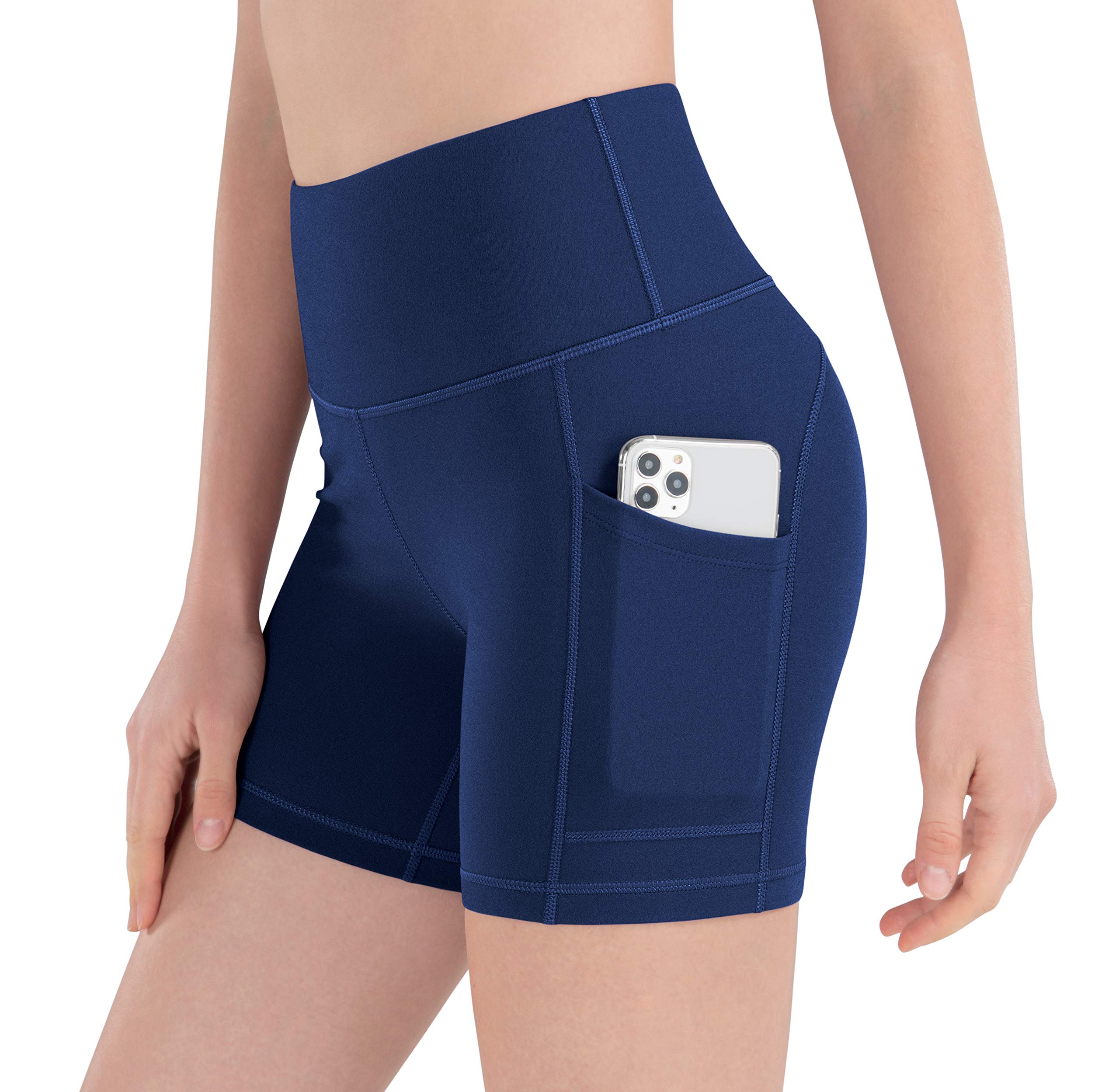 Espidoo Women's High Waist Workout Shorts - 4