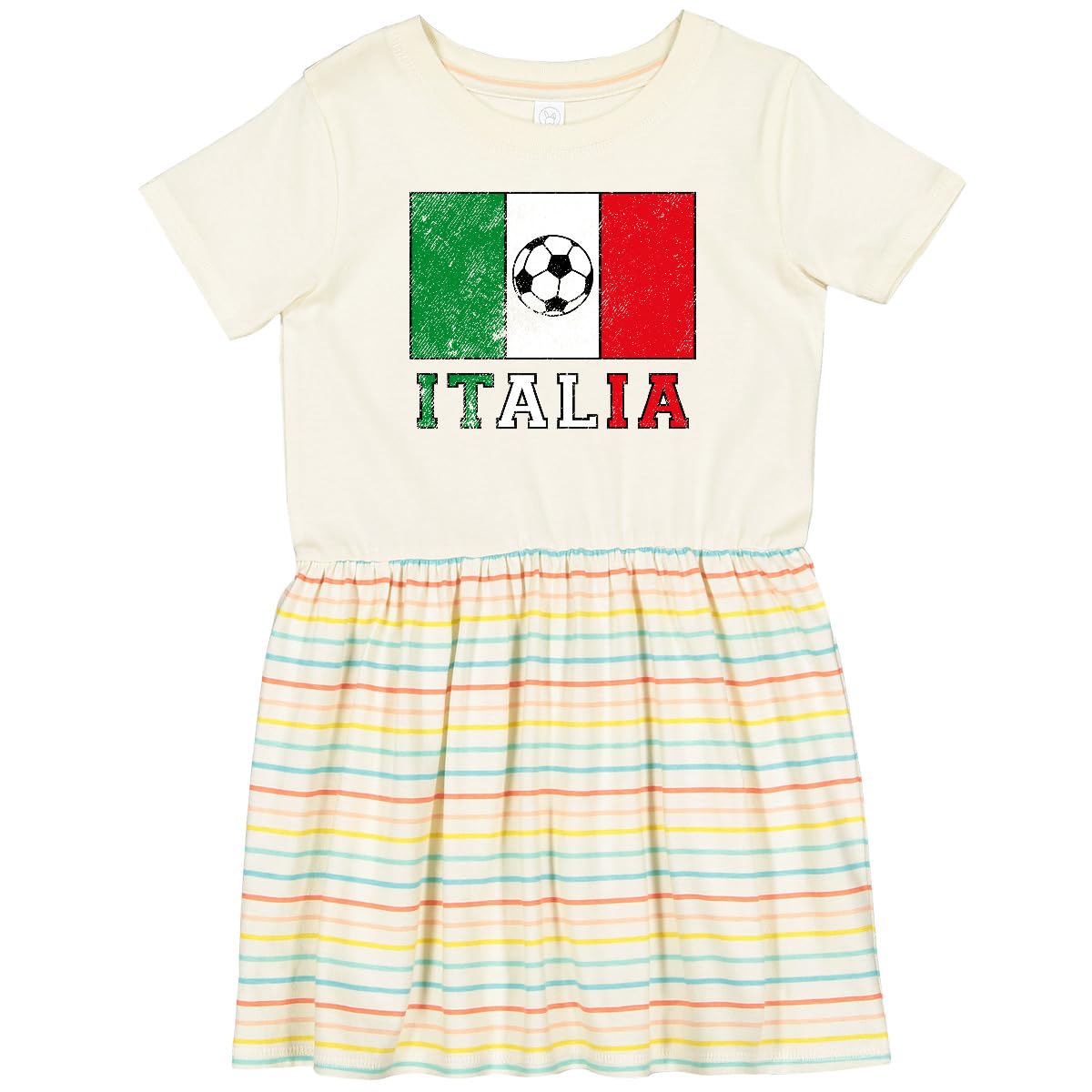 Inktastic Italian Soccer Toddler Dress - Adorable Toddler Soccer Fan Outfit for Girls & Boys - Perfect for Game Day, Parties & Playdates