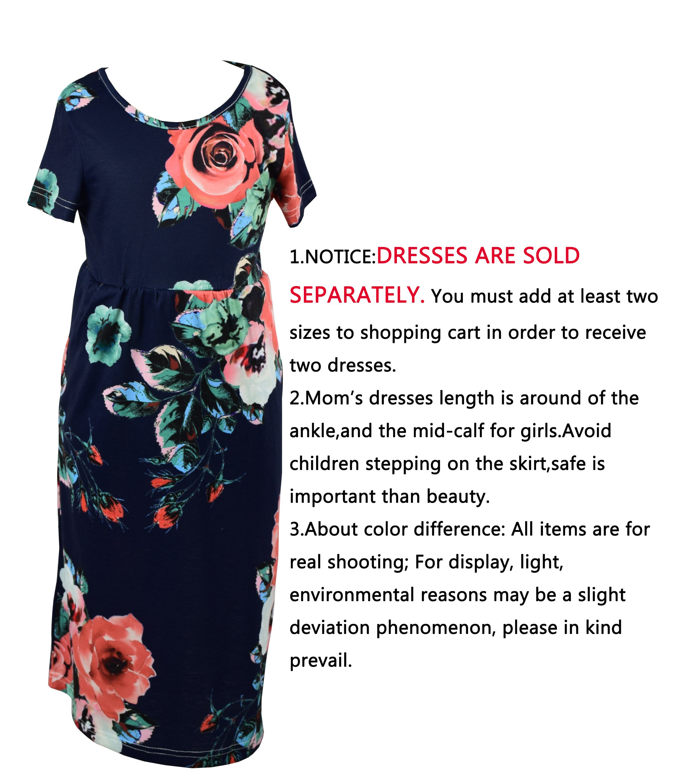 Mommy and Me Maxi Dresses - Bohemian Floral Print Matching Outfits for Mother and Daughter | Perfect for Family Photos, Beach Vacations & Special Occasions