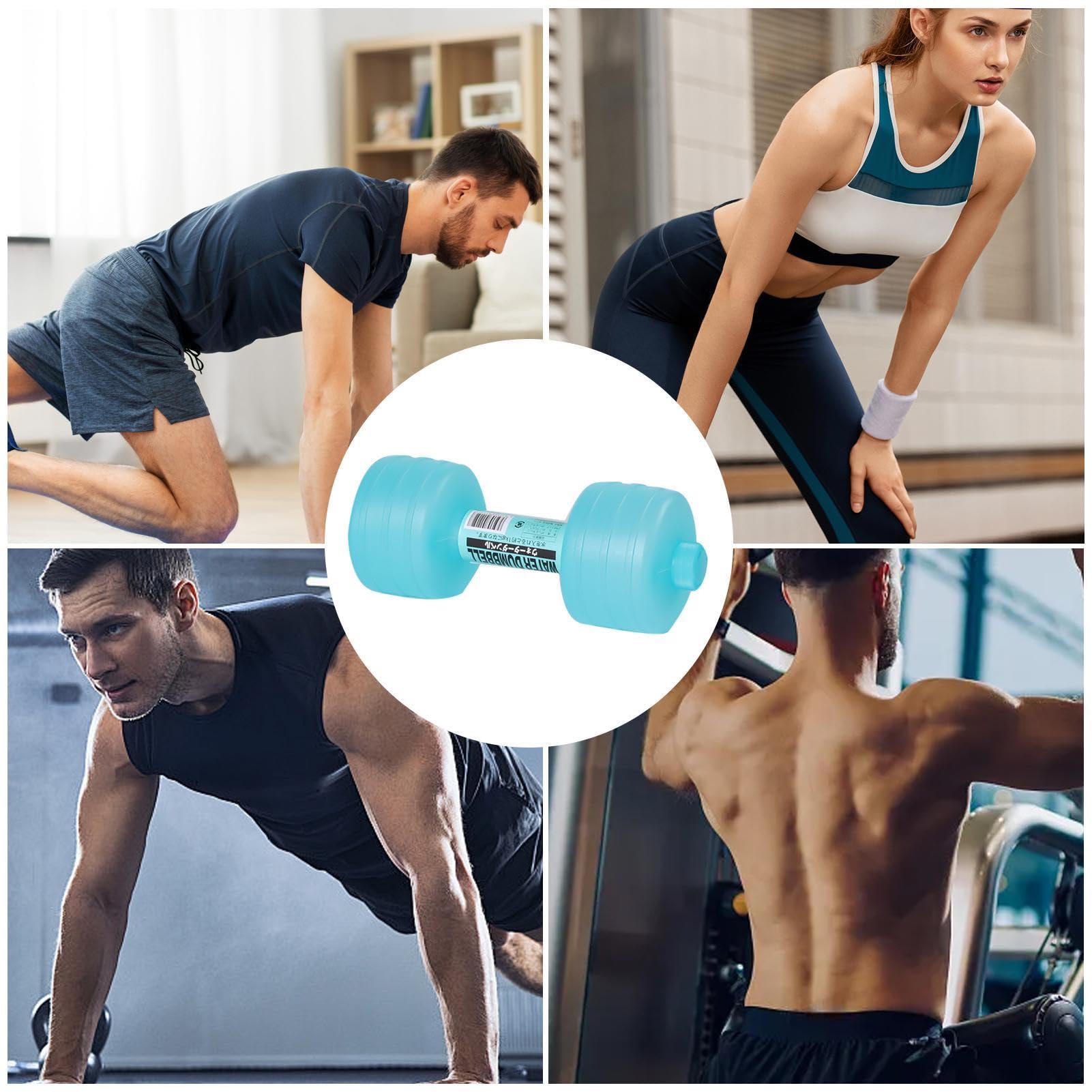 Water Weights Dumbbells - Adjustable Water-Filled Dumbbells for Home Workouts, Strength Training, Squats, Chest Press & Bicep Curls - Perfect for Jogging, Walking & Aquatic Fitness
