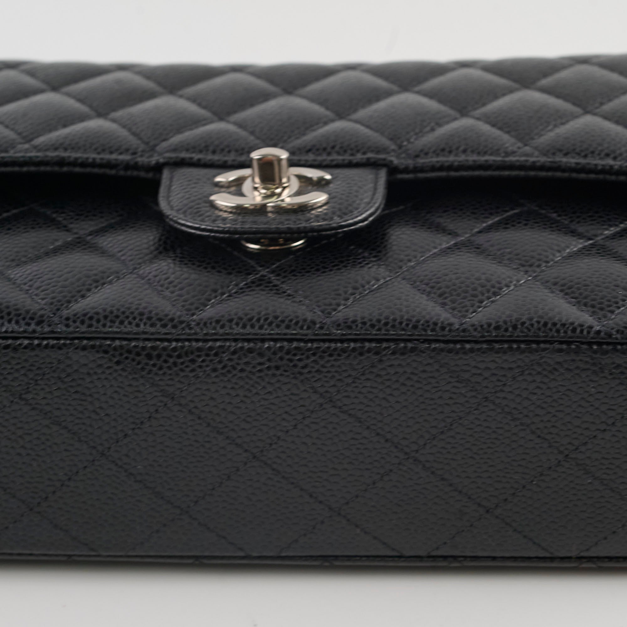 Chanel Medium Classic Double Flap Bag in Black Caviar Leather - Timeless Luxury Handbag for Women, Perfect for Work, Evening Events & Special Occasions