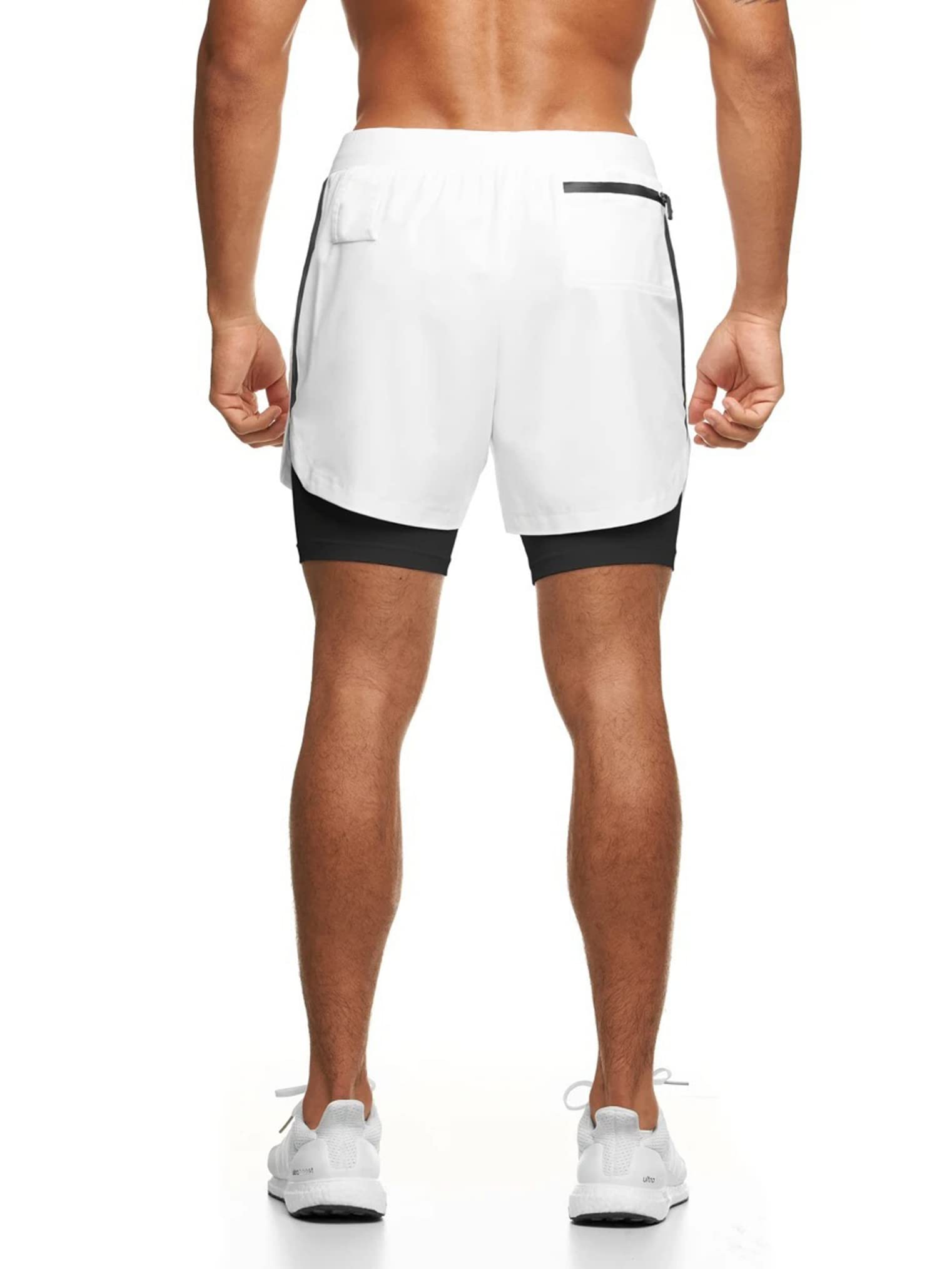 Freebily Men's Quick Dry 2-in-1 Gym Workout Shorts - Bodybuilding, Running & Athletic Training Shorts for Activewear | Perfect for Gym, Jogging & Outdoor Sports