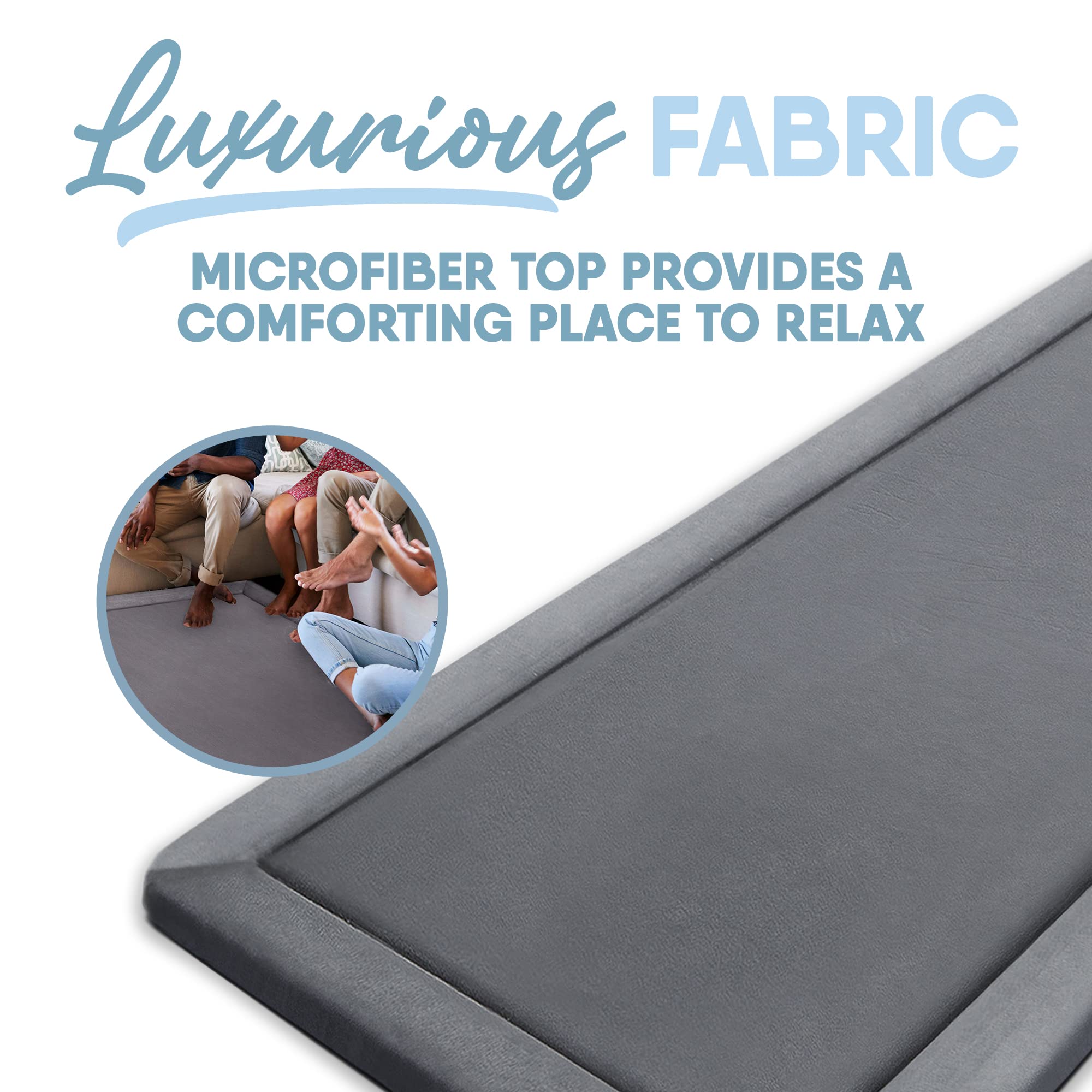MICRODRY Memory Foam Area Rug - Soft Microfiber Carpet with Built-in Rug Pad, Fade & Stain Resistant - Perfect for Living Room, Bedroom, Kids Room (2'x6', Dark Grey) - Adds Comfort & Style to Your Home Decor
