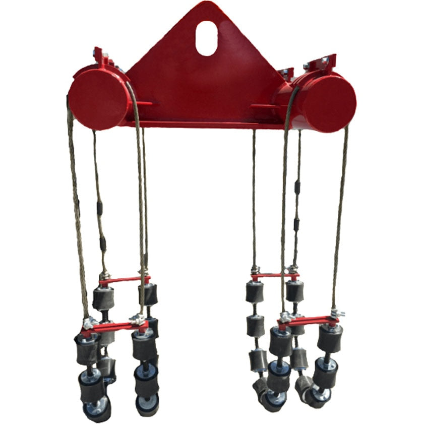 B&B Pipe Tools 2004 Pipe Cradle for 12-24 Inch Pipes - Heavy Duty 4 Strand Support for Plumbing, HVAC & Industrial Pipe Installation