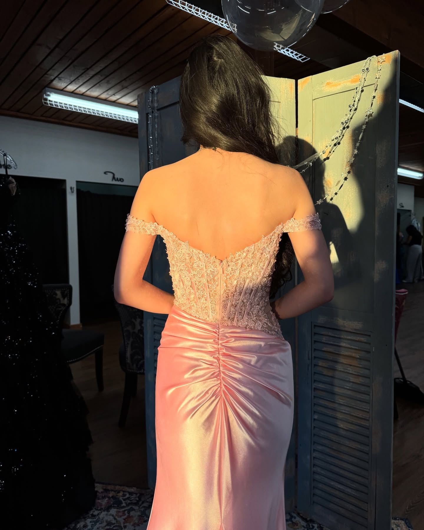 Elegant Off-The-Shoulder Pink Mermaid Prom Dress - Satin Evening Gown J6270 for Homecoming, Wedding & Special Occasions