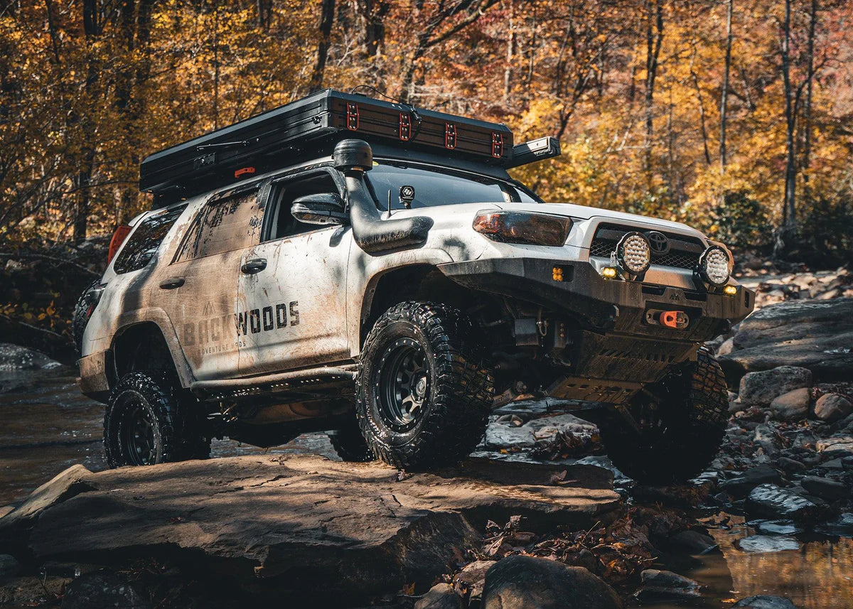 2010-2024 Toyota 4Runner Backwoods Adventure Mods Hi Lite Overland Front Bumper | Off-Road Protection & Style for Camping & Trail Adventures
