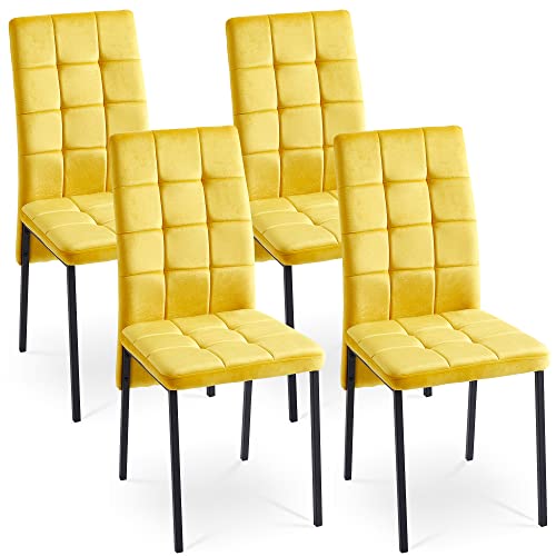 Yellow Velvet With Black Legs