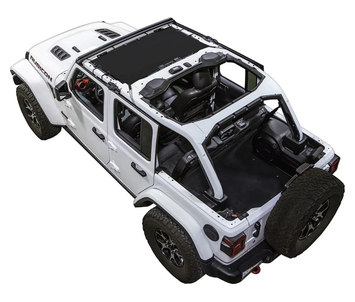 Spiderwebshade JLKINI Bikini Mesh Shade Top for Jeep Wrangler JL (2018-Current) | Black UV Protection Sunshade | Made in USA | Perfect for Off-Roading, Beach Trips & Summer Adventures