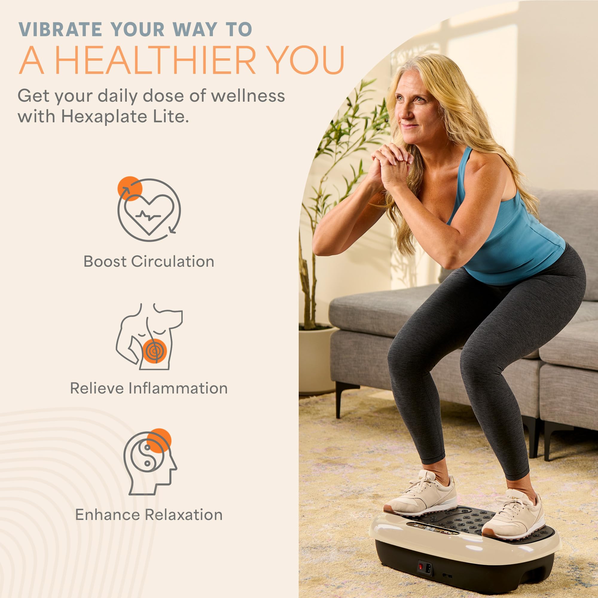 Lifepro Vibration Plate Exercise Machine with Magnetic Acupoints - Full Body Vibration Platform for Weight Loss, Muscle Toning & Lymphatic Drainage - Ideal for Home Gym, Beginners & Post-Workout Recovery - Perfect for Fitness Enthusiasts & Physical Therapy