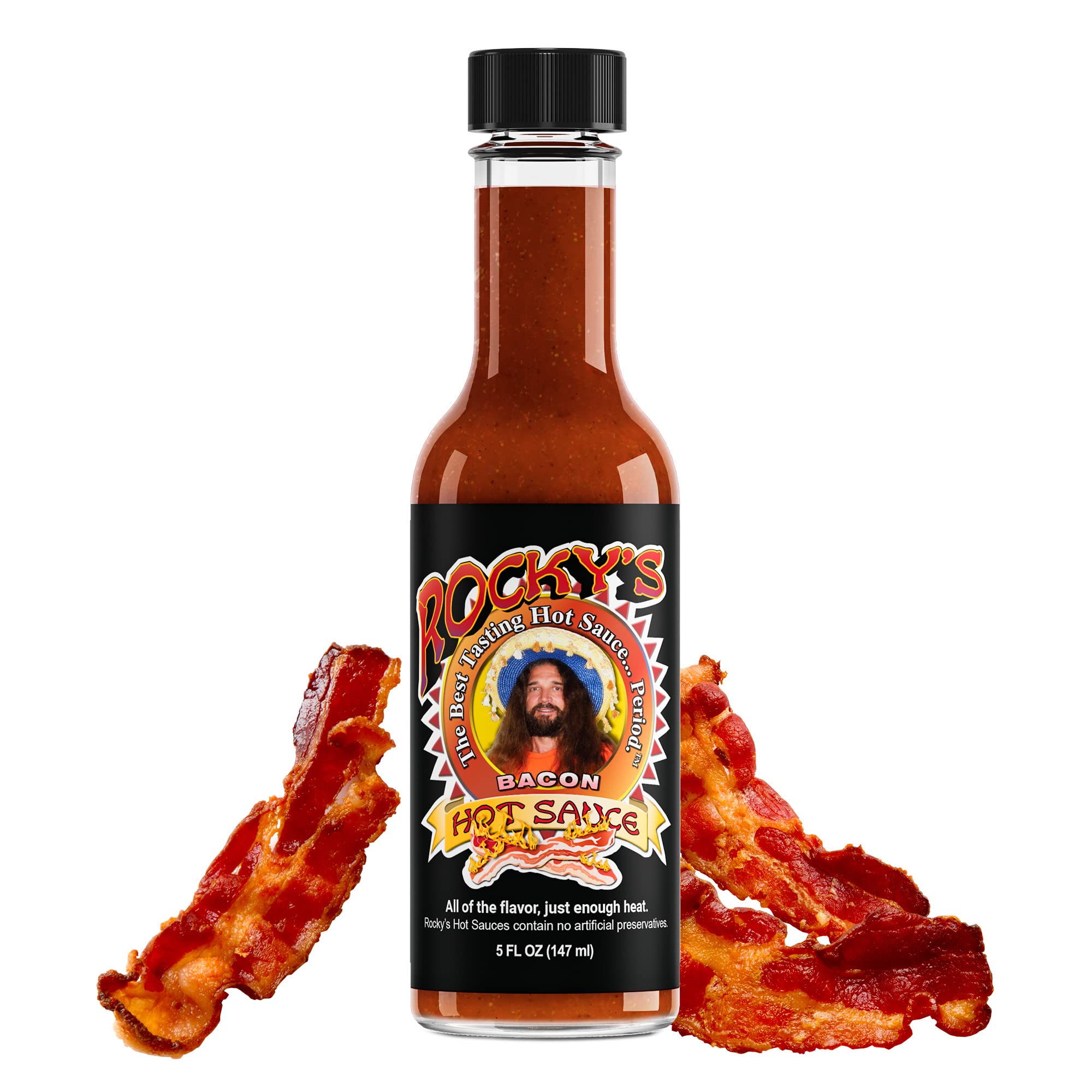 Rocky's Hot Sauce Variety Pack - 6 Bottles of Gourmet Red Chili Sauce with Perfectly Balanced Heat - Ideal for Tacos, Wings, Burgers & Spicy Food Lovers