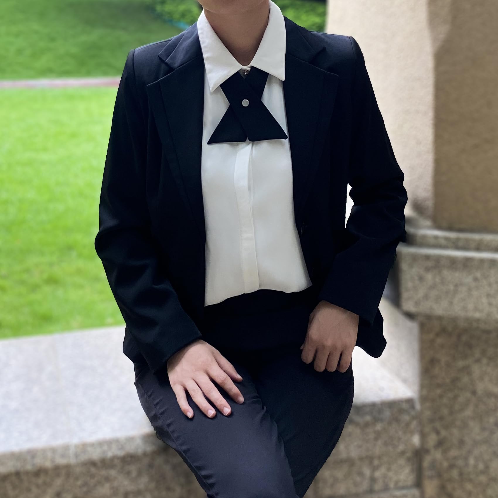 Stylish Criss-Cross Bow Tie for Women & Men - Adjustable Anime Cosplay Necktie for School Uniform, JK Fashion & Kawaii Outfits | Perfect for Cosplay Events, Themed Parties and Japanese Street Style