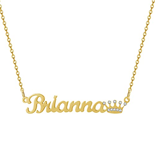 I-Name Necklace with Crown