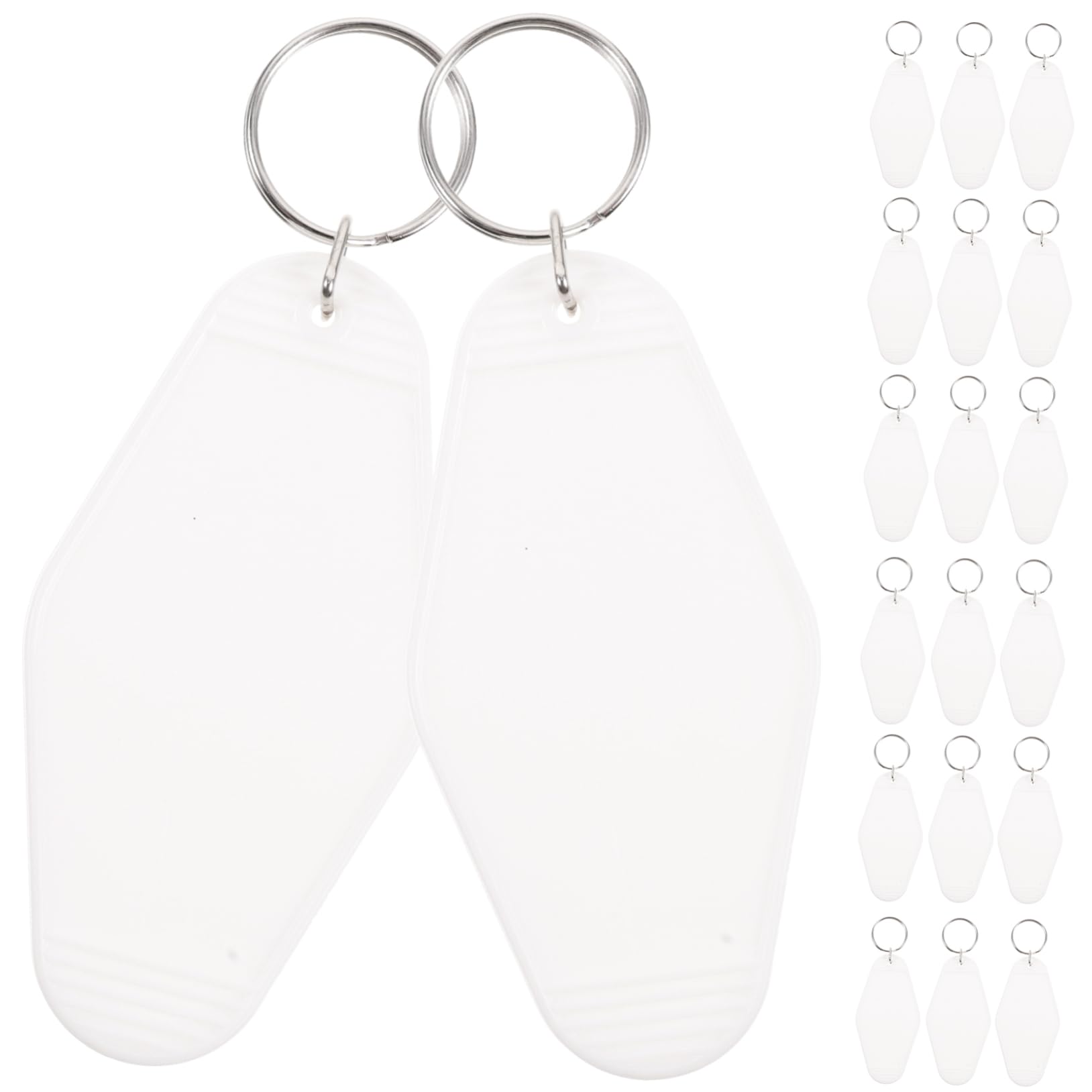 SOIMISS 20 Pack Durable Plastic Keychain Tag Holder Keyring - Multi-Purpose Luggage Key Tags for Travel, ID Labels & Organization | Perfect for Suitcases, Backpacks, Gym Bags & Pet Collars