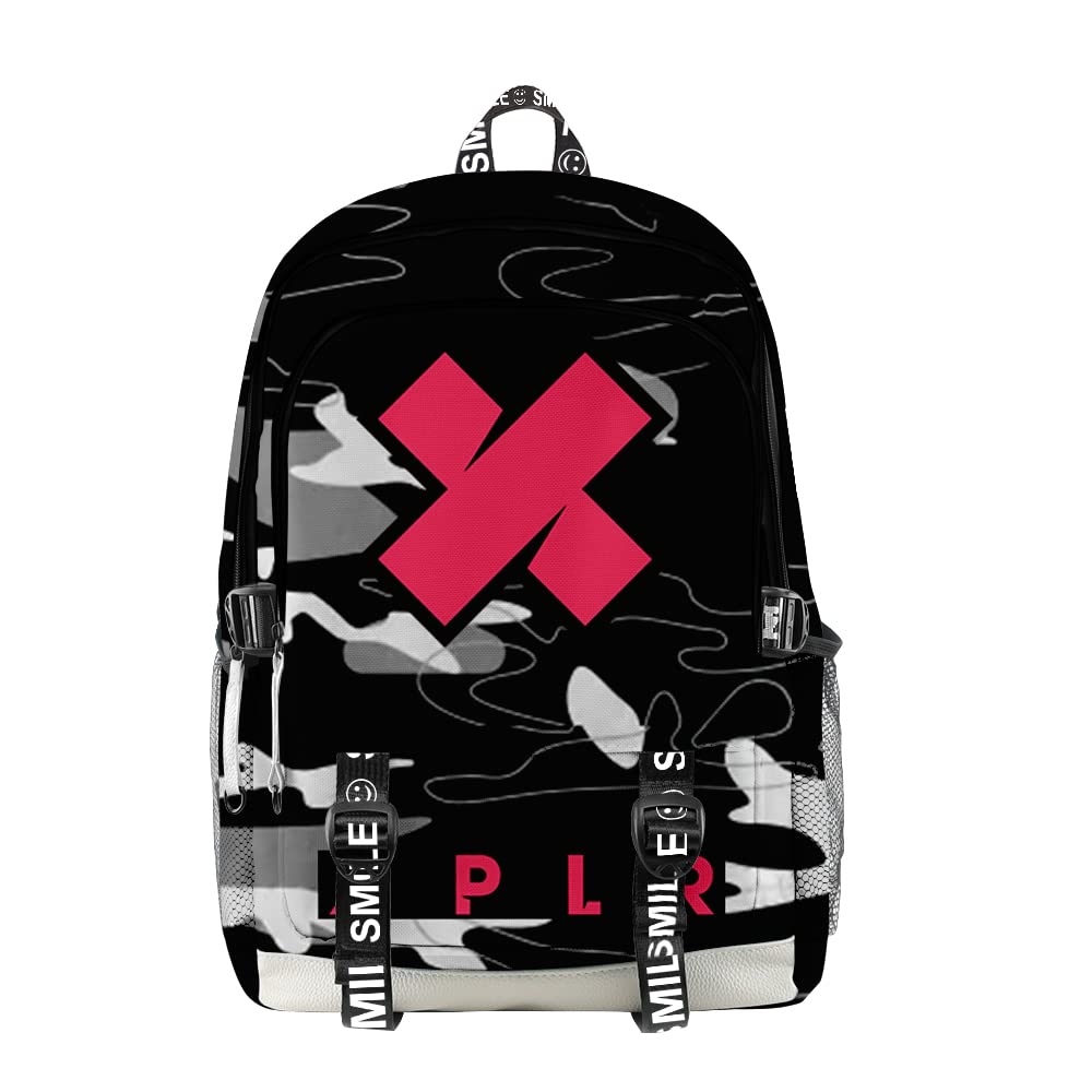 XPLR Season 2 Black Camo Backpack - Sam and Colby Inspired Teen Travel Backpack Set (3-Piece) | Durable School Bag for Hiking, College & Everyday Use