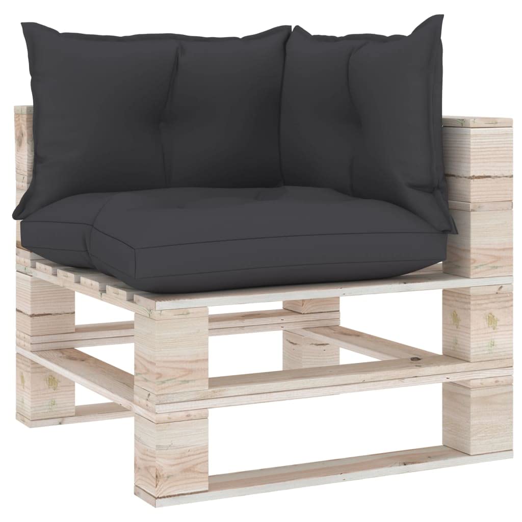 Sywamol 2-Piece Outdoor Pallet Sofa Cushions - Waterproof Anthracite Fabric Covers - Perfect for Patio, Deck, Garden Furniture - Comfortable & Durable Seat Cushions for Outdoor Use