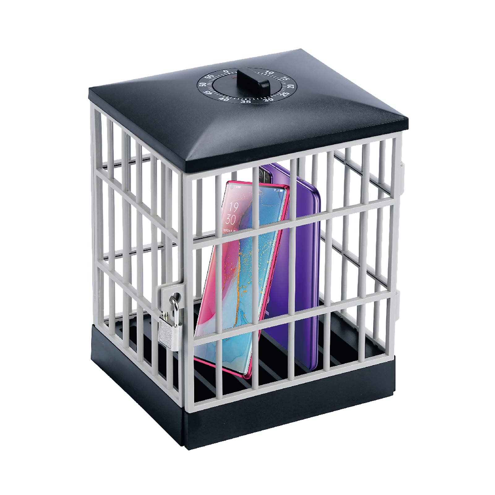 Smart Phone Jail with Timer - Cell Phone Lock Box for Time Management (15x13x23cm) - Perfect for Classrooms, Homes, Offices & Meeting Rooms to Reduce Distractions