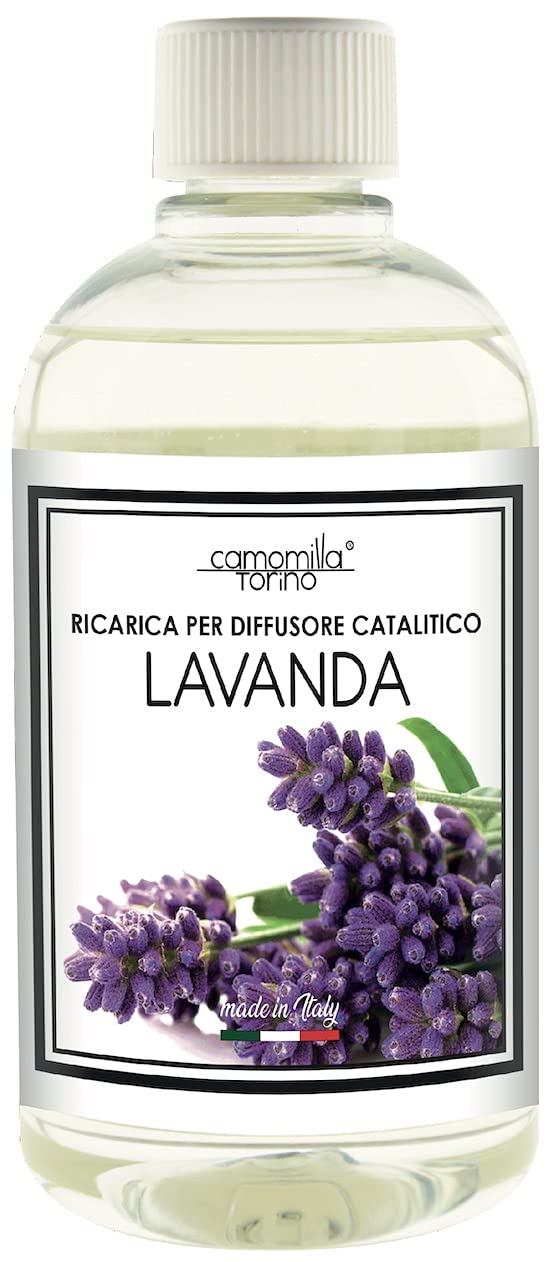 Premium Camomilla Torino Perfume Refill 500ml - Italian Lavender Scent for Catalytic Lamps & Home Fragrance | Aromatherapy, Relaxation & Home Decor