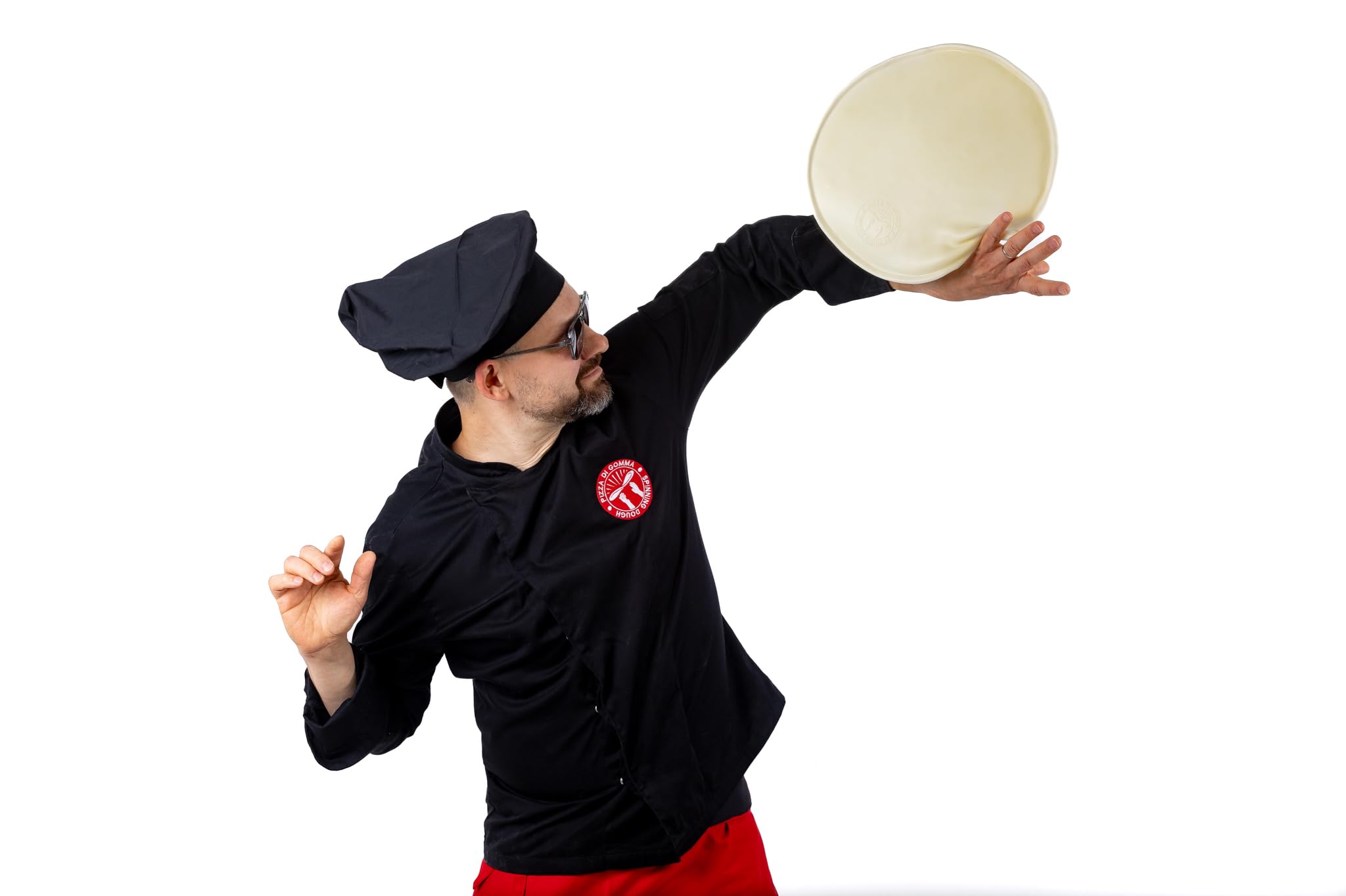 13-Inch Rubber Pizza Training Disc for Pizza Acrobatics - Silicone Dough Spinning & Throwing Tool - Includes Online Pizza Acrobatics Course - Perfect for Home Chefs & Professional Pizza Makers