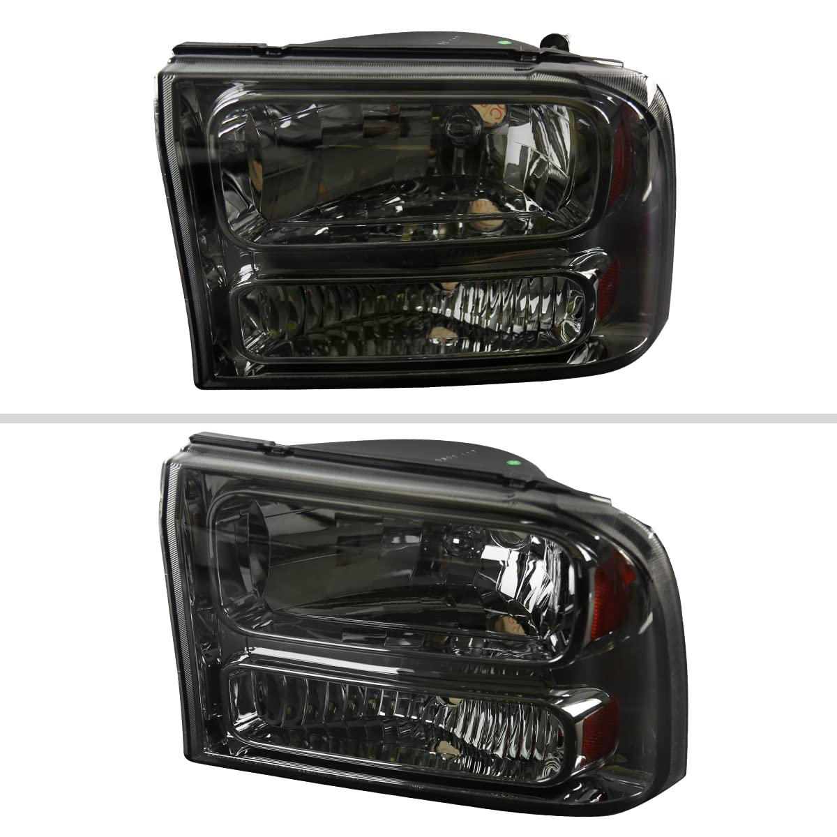 1999-2004 Ford Super Duty & 2000-2004 Excursion Smoked Headlights - 1PC Replacement Headlamps for Improved Night Visibility | Perfect for Off-Roading, Truck Upgrades & Night Driving