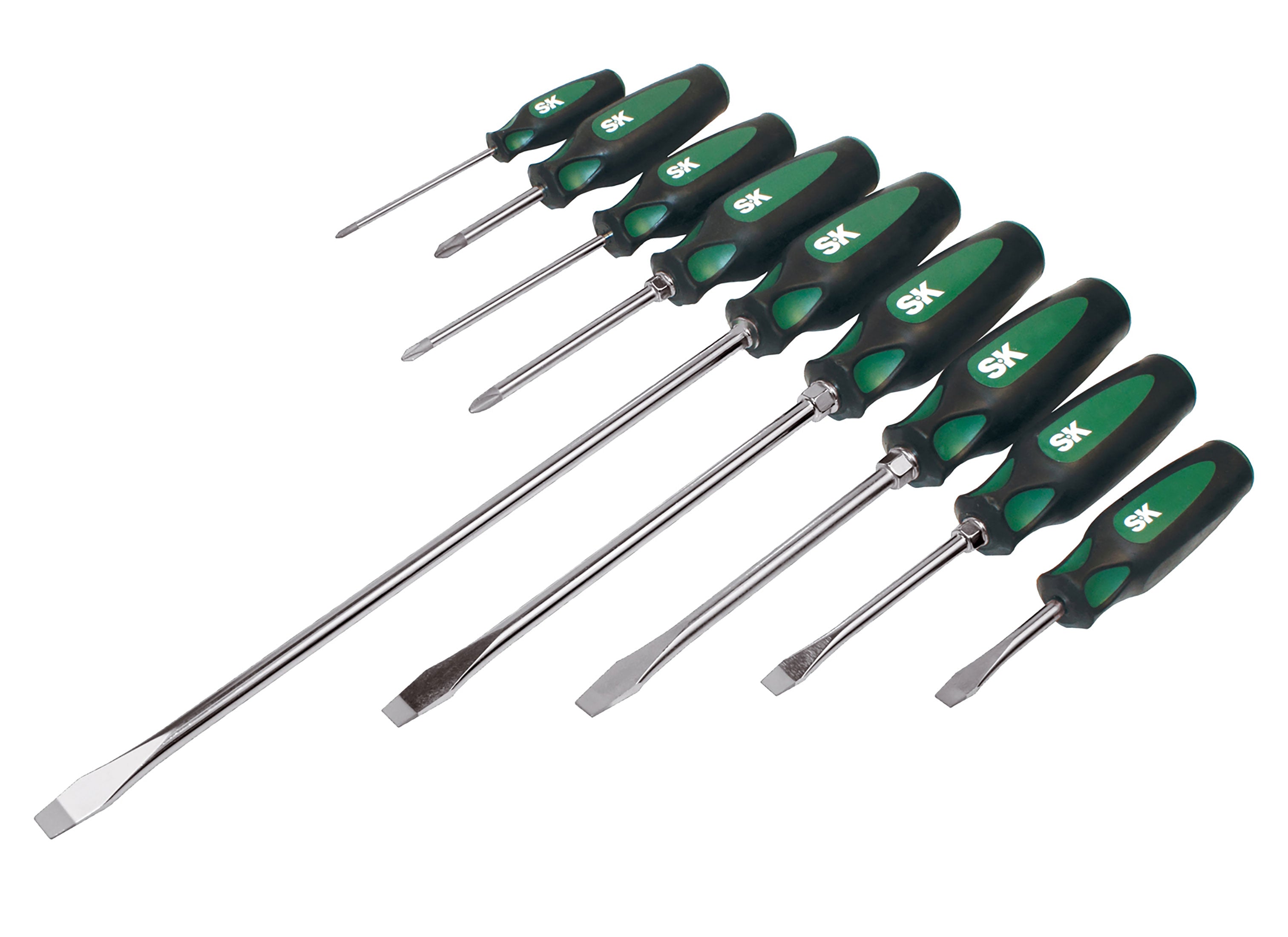 9 Piece CushionGrip Combination Screwdriver Set - Ergonomic Handle for Comfortable Grip - Perfect for DIY, Home Repair, and Professional Use