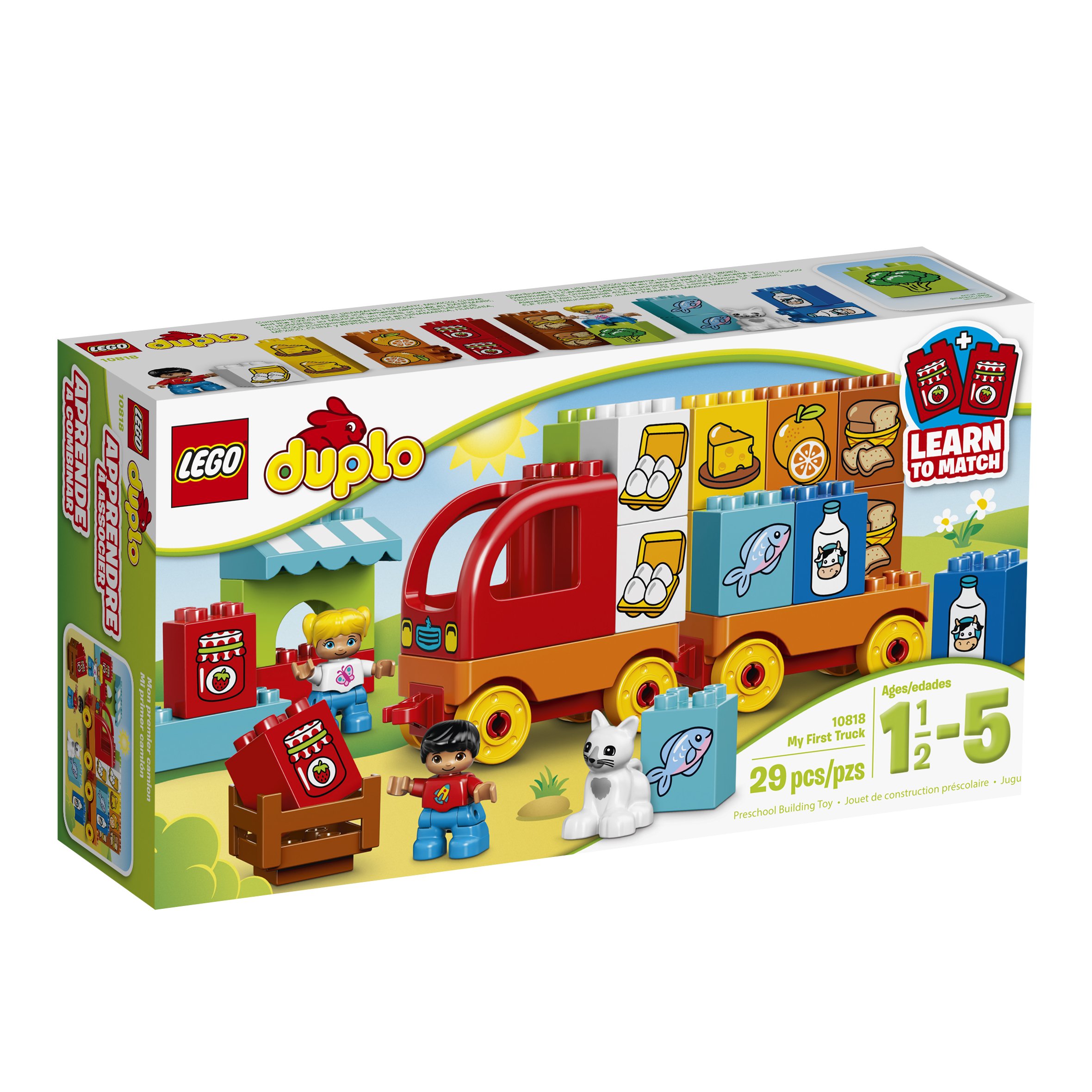 LEGO DUPLO My First Truck 10818 - Large Building Blocks for Toddlers & Preschoolers | STEM Learning Toy for Kids Ages 1.5-5 Years | Creative Play, Early Childhood Development & Motor Skills | Perfect for Birthday Gifts & Classroom Activities