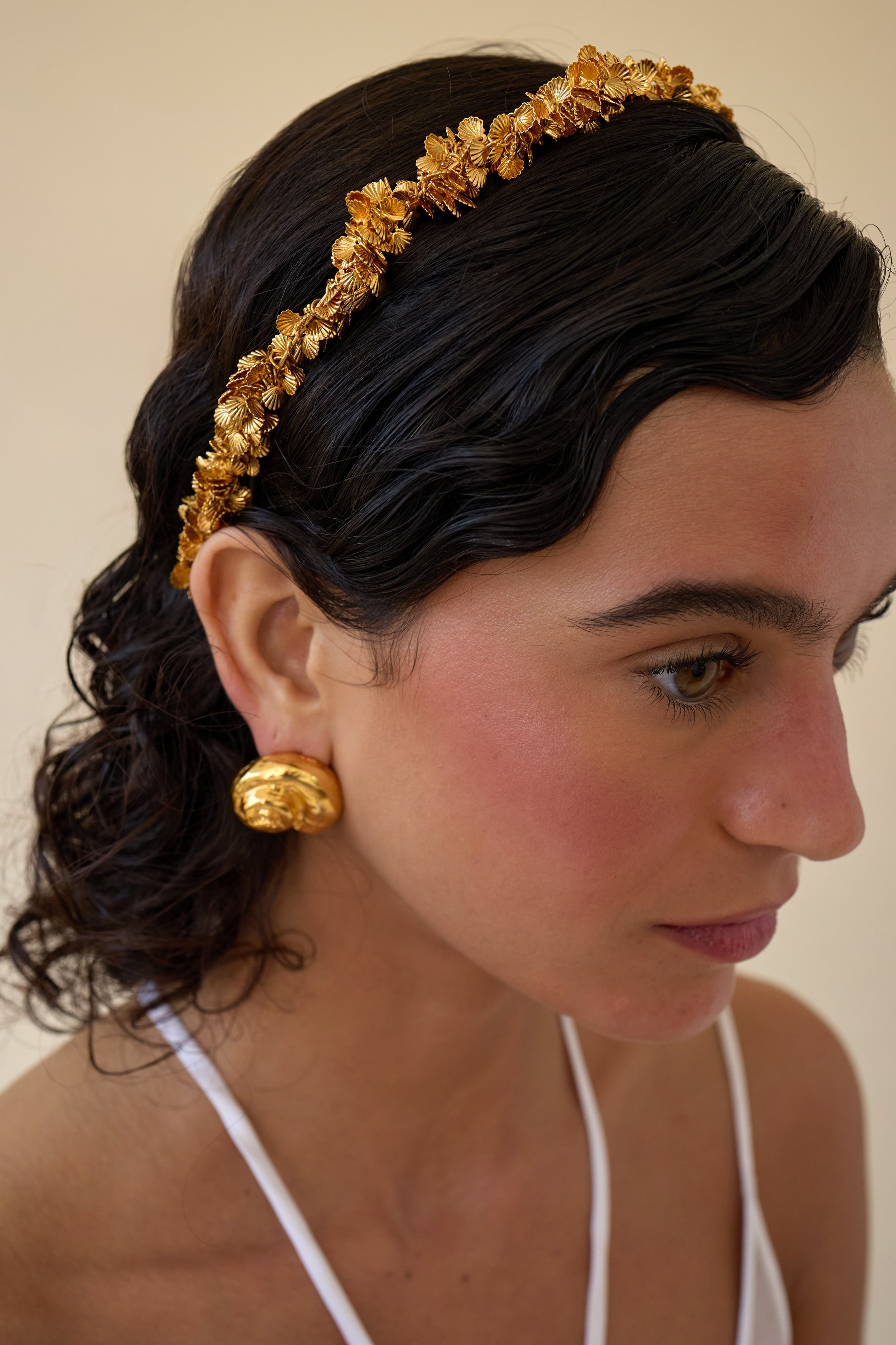 Marina Clustered Shell Headband for Women - Beach Wedding Hair Accessories, Boho Summer Headpiece, Seashell Hairband for Vacation & Photoshoots