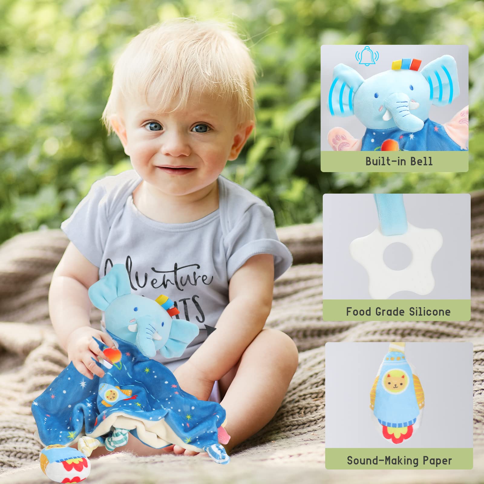 Unique Baby Boy Gift Set - Newborn Essentials, Rattle & Swaddle Blanket for Valentine's Day, Gender Reveal & Special Occasions | Perfect for Baby Showers, Birthdays and First-Time Parents