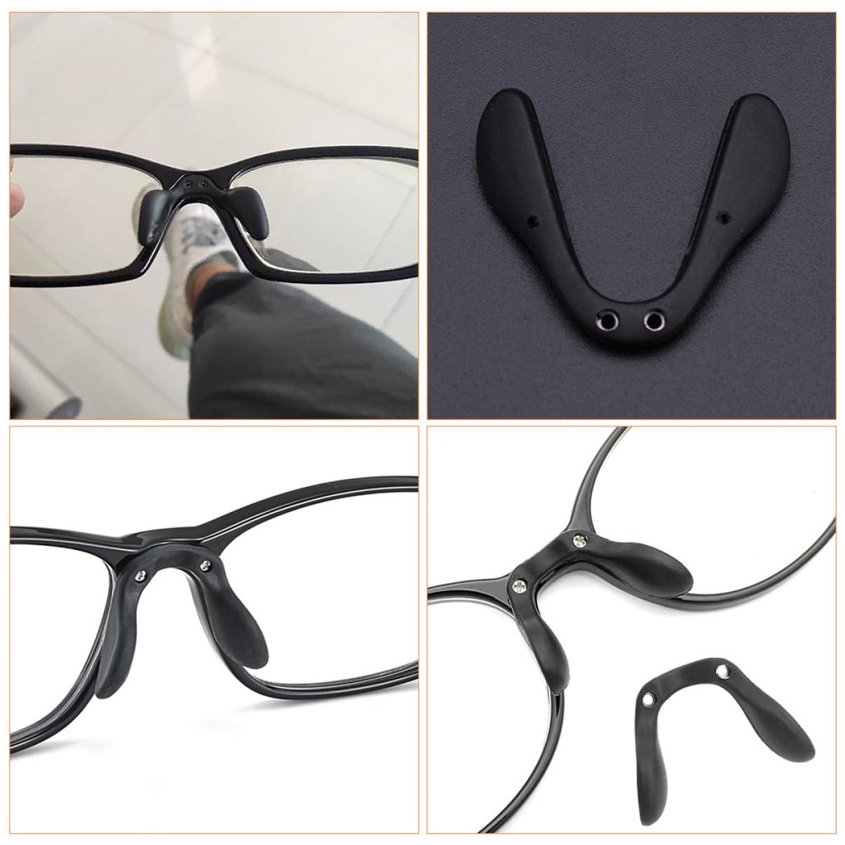 4 Pairs Kids Bike Glasses Nose Pads - Soft Air Chamber Cushion for Children's Bicycle Eyewear - Comfortable Rubber Nose Bridge Pads for Sports & Outdoor Activities