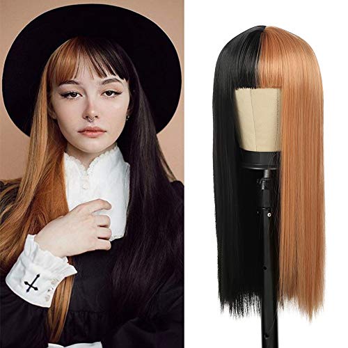 half blonde half black