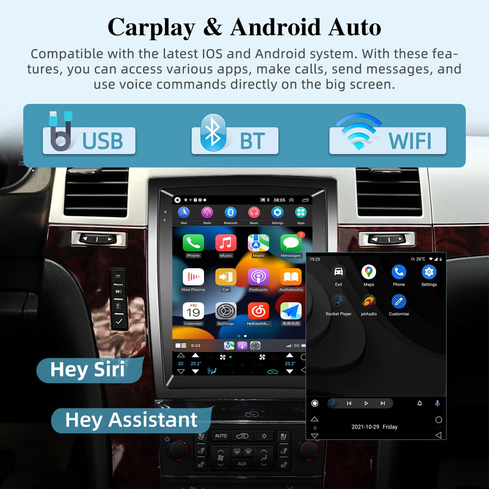 2+64GB Android Car Stereo for Cadillac Escalade 2007-2014 | 9.7