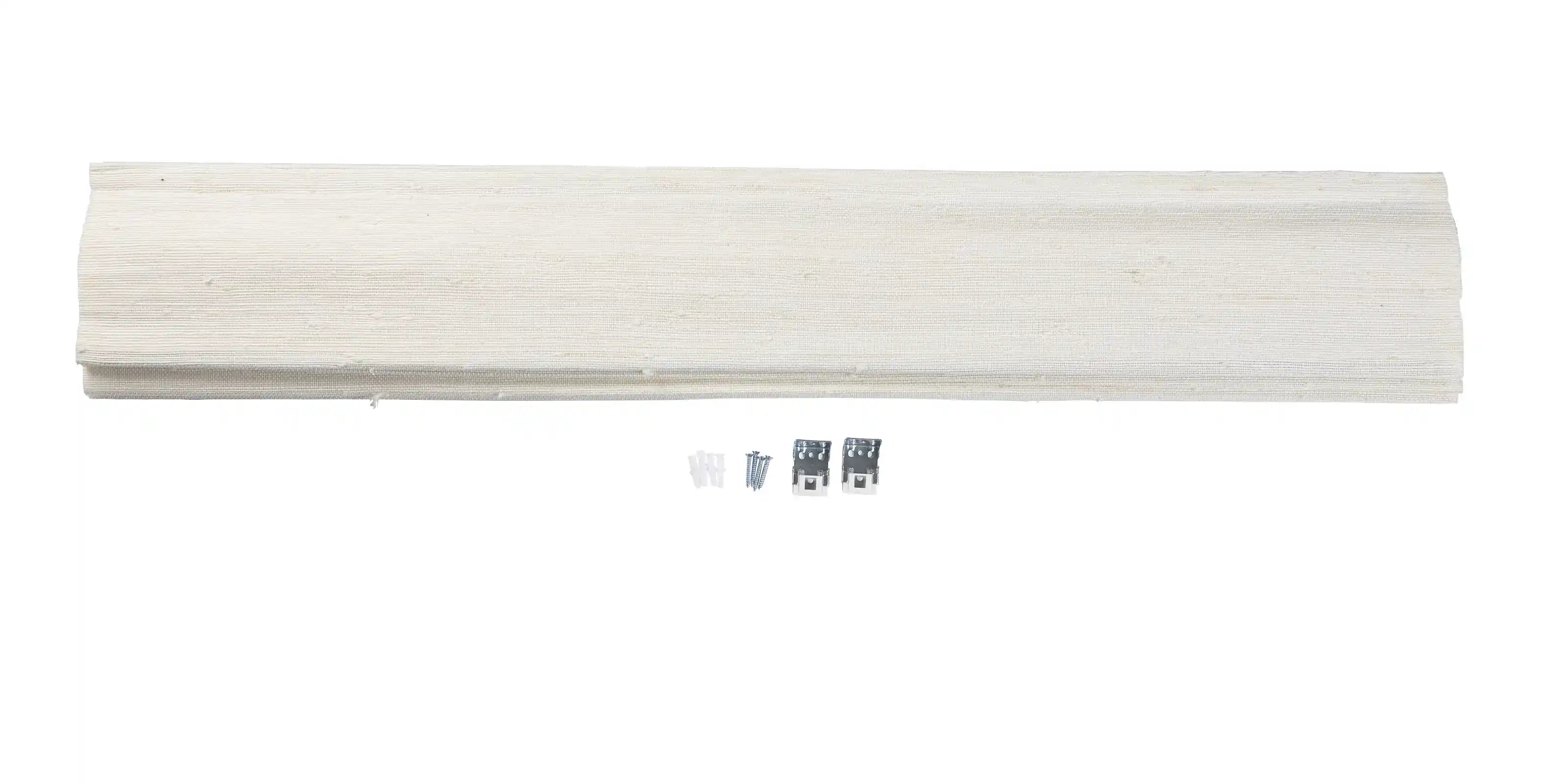 Natural Ramie Cordless Woven Wood Shade - White Rattan Top Down Bottom Up Window Treatment for Living Room & Bedroom