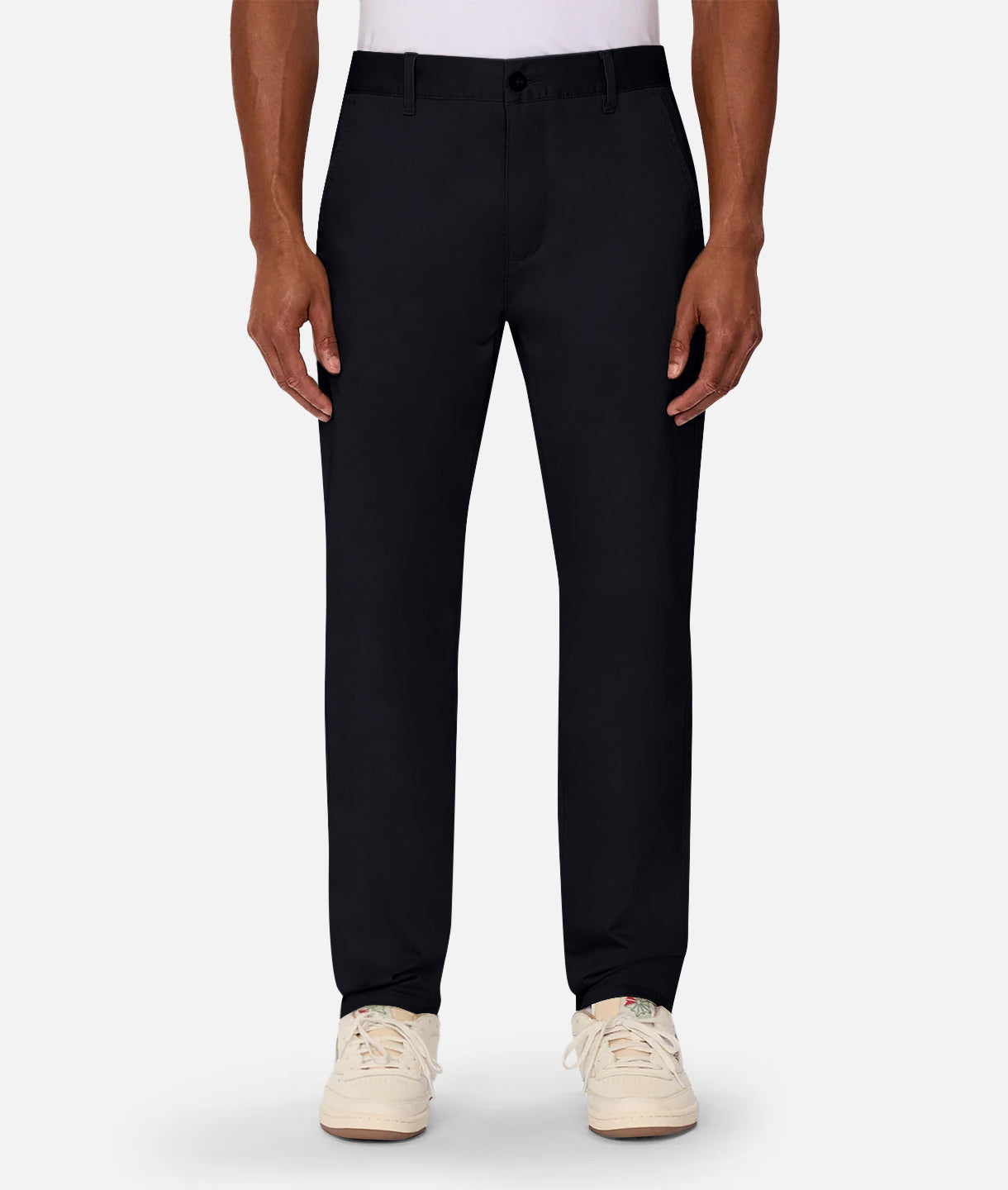 Men's Classic Cuban Chino Pants in Deep Navy - Comfortable Slim Fit Casual Trousers for Work, Travel & Everyday Wear