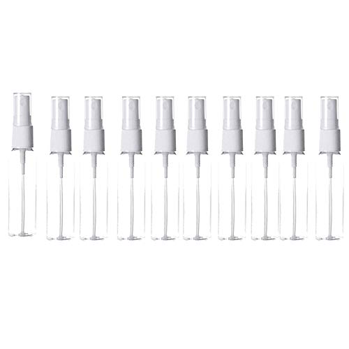 10Pcs 50Ml Clear Refillable Plastic Spray Bottles - Portable Travel Size Empty Bottles for Cosmetics, Hair Care, Cleaning Solutions & Essential Oils