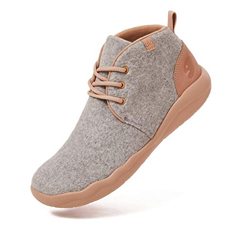 Bilbao Light Grey Wool Lace-up Boots-women