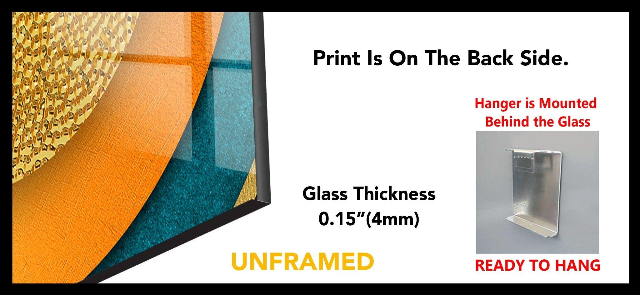 Abstract Yellow & Orange Glass Wall Art Set of 2 - Modern Handmade Glass Decor for Living Room, Bedroom, Office - Perfect for Home & Office Decor, Housewarming Gifts