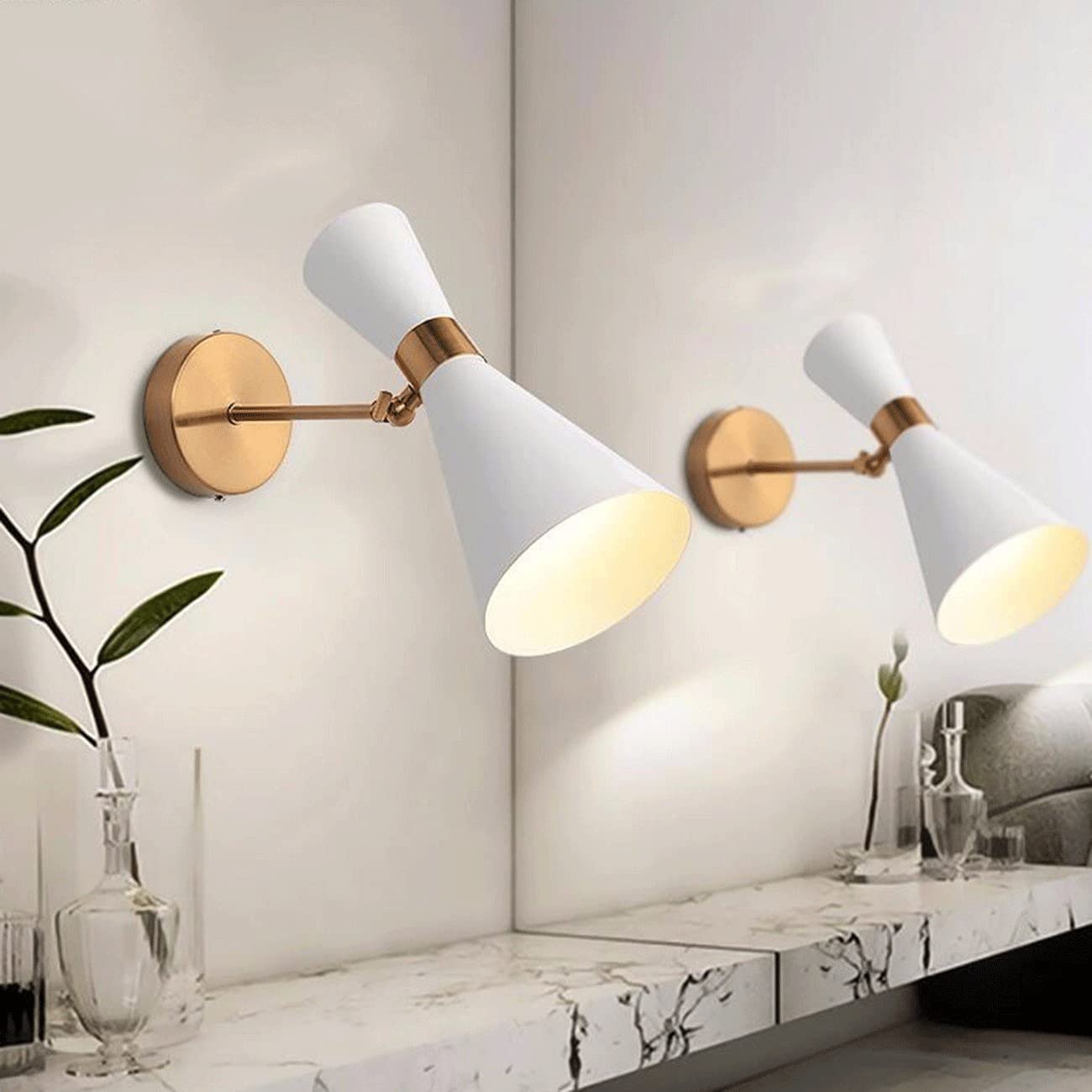 Modern LED Wall Sconce Set of 2 - Battery Operated with Remote Control, Black Indoor Wall Lights for Bedroom, Living Room, Hallway - Perfect for Wall Decor, Reading & Ambient Lighting