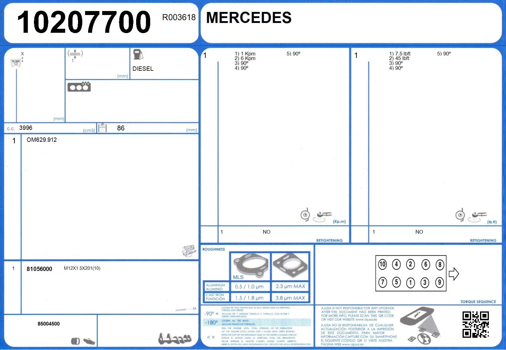 52370300 Cylinder Head Gasket Set - High Performance Engine Seal Kit for Car, Truck & SUV Repair & Maintenance