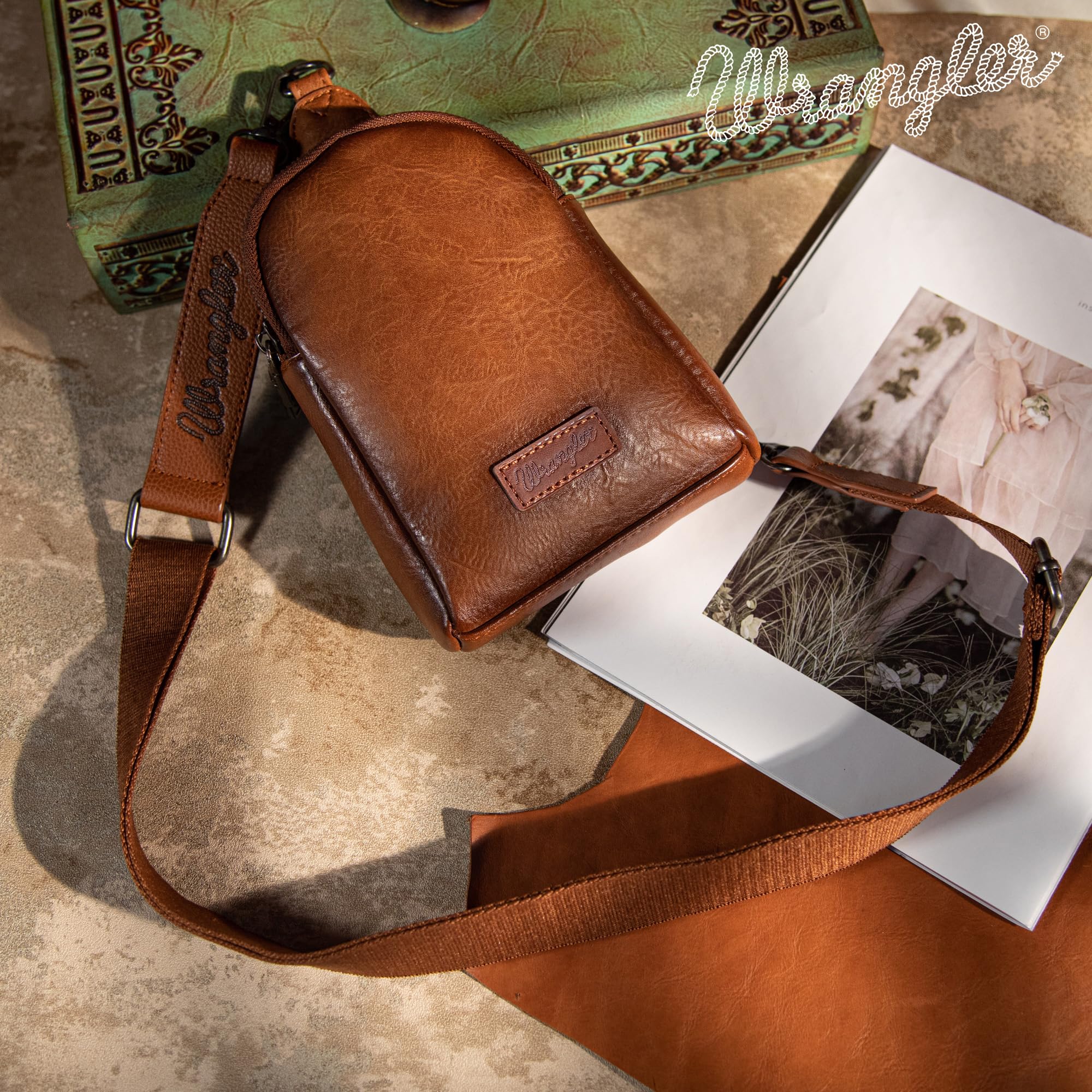 Wrangler Women's Crossbody Bag - Small Sling Bag & Chest Bag with Adjustable Strap - Perfect Gift for Travel, Shopping & Everyday Use
