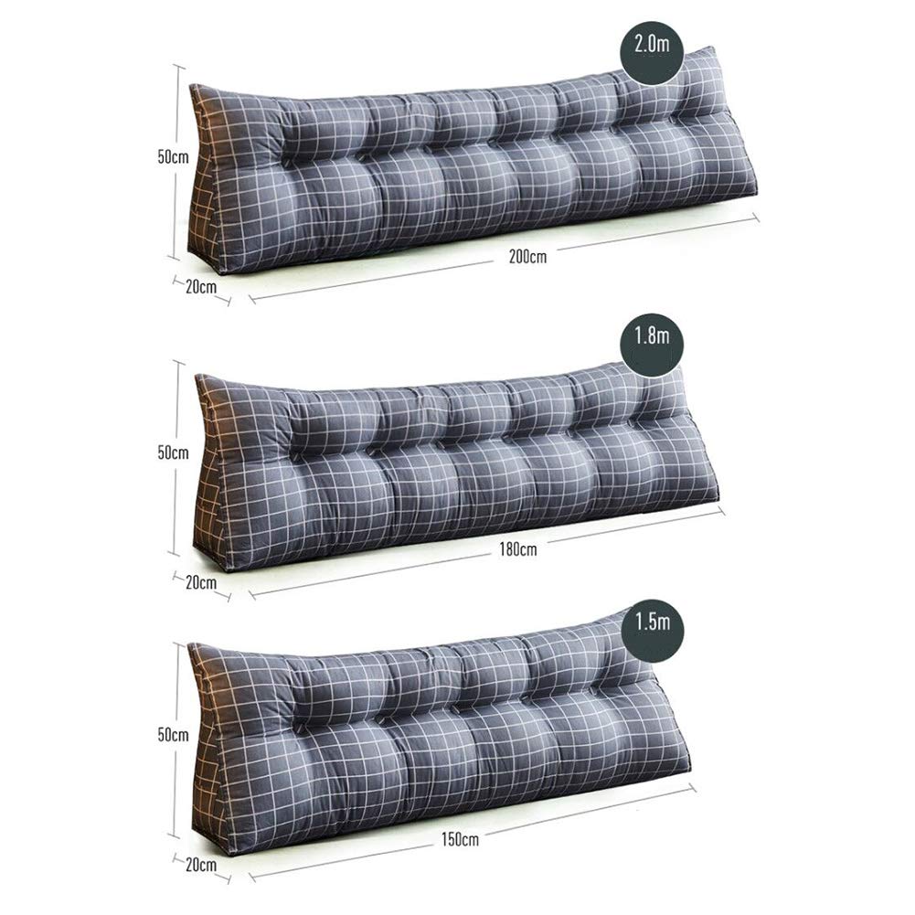 Triangular Wedge Cushion - Bed Backrest Pillow with Upholstered Headboard Support - Perfect for Sitting Up in Bed, Reading & Relaxing - Ideal for Chairs, Sofas, and Beds - Home & Office Comfort Solution