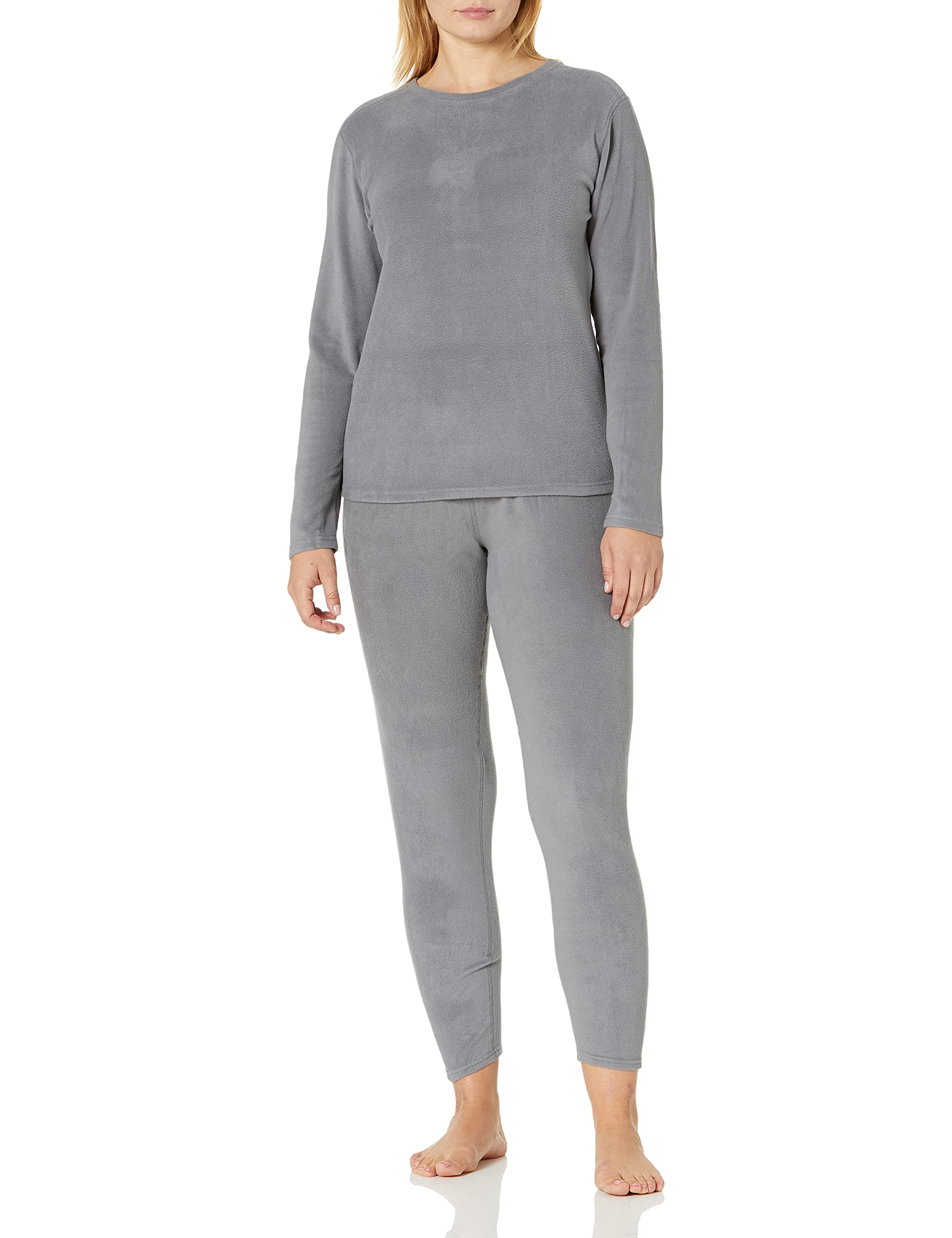 Fruit of the Loom Women's Fleece Thermal Set - Cozy Stretch Lounge Pajamas for Winter & Sleepwear - Perfect for Cold Weather, Lounging at Home & Bedtime Comfort